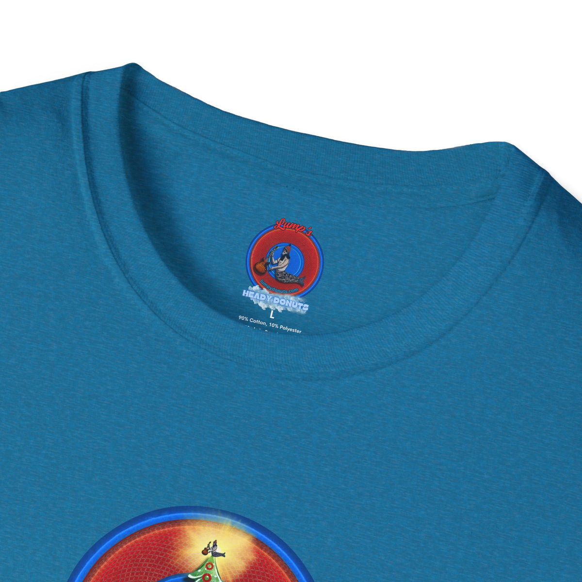 Classic Donut Tee - Unisex Soft-Style - "It's Always Phishmas in Philly" - rustic red/blue donut