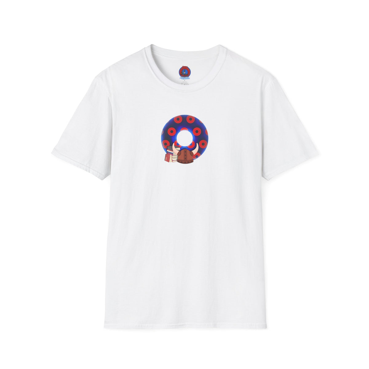 Classic Donut Tee - Unisex Soft-Style - "El Fuego Donut" - paradoxical blue/red donut