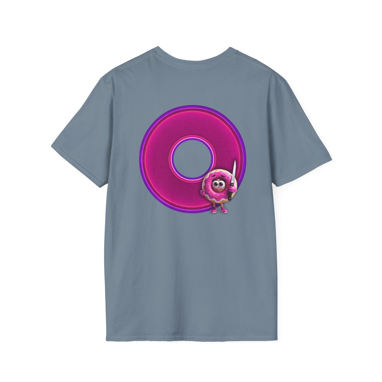 Classic Donut Tee - Unisex Soft-Style - "My Friend the Donut " - series 1.0  - variant 3 - magenta/purple donut