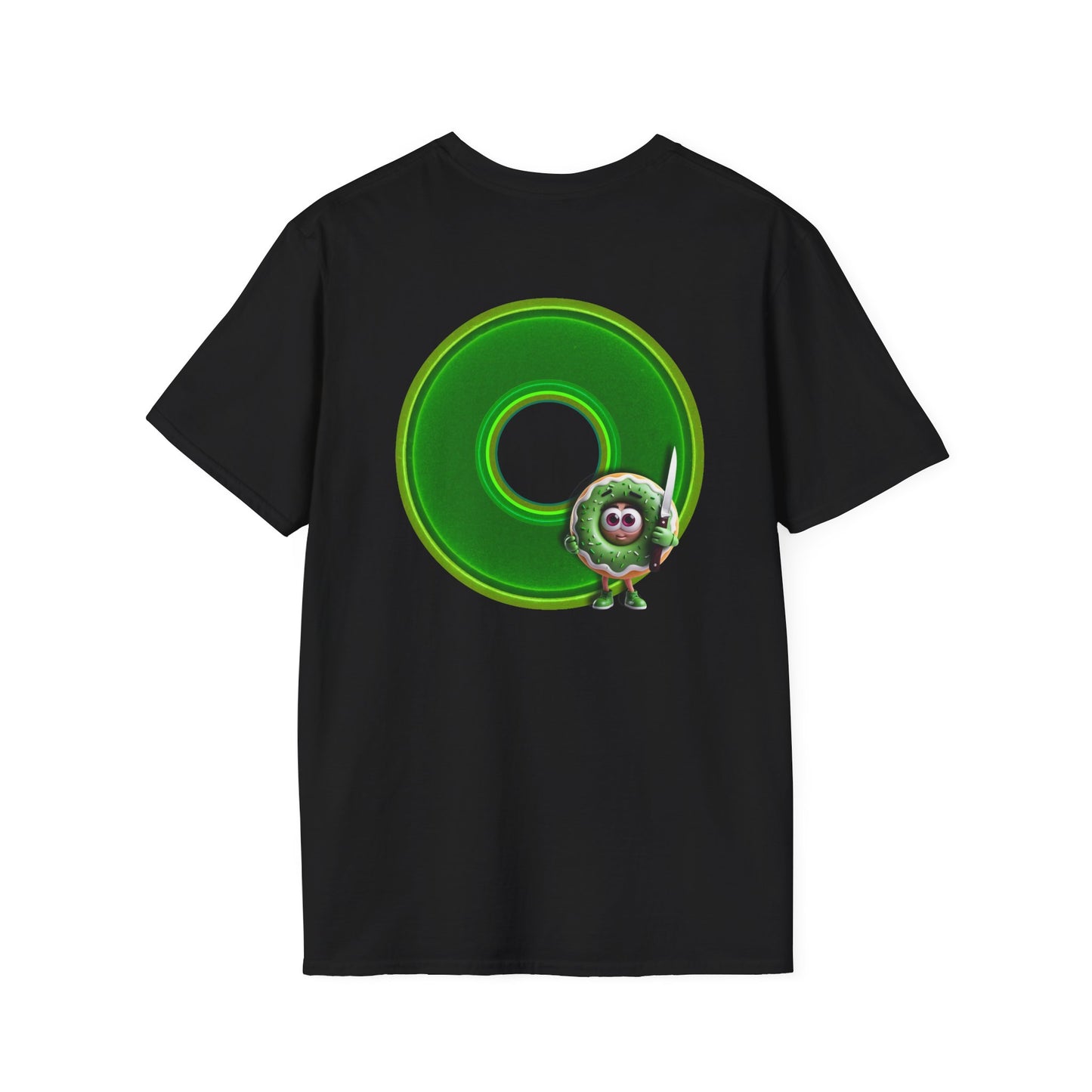Classic Donut Tee - Unisex Soft-Style - "My Friend the Donut " - series 1.0  - variant 4 - green donut