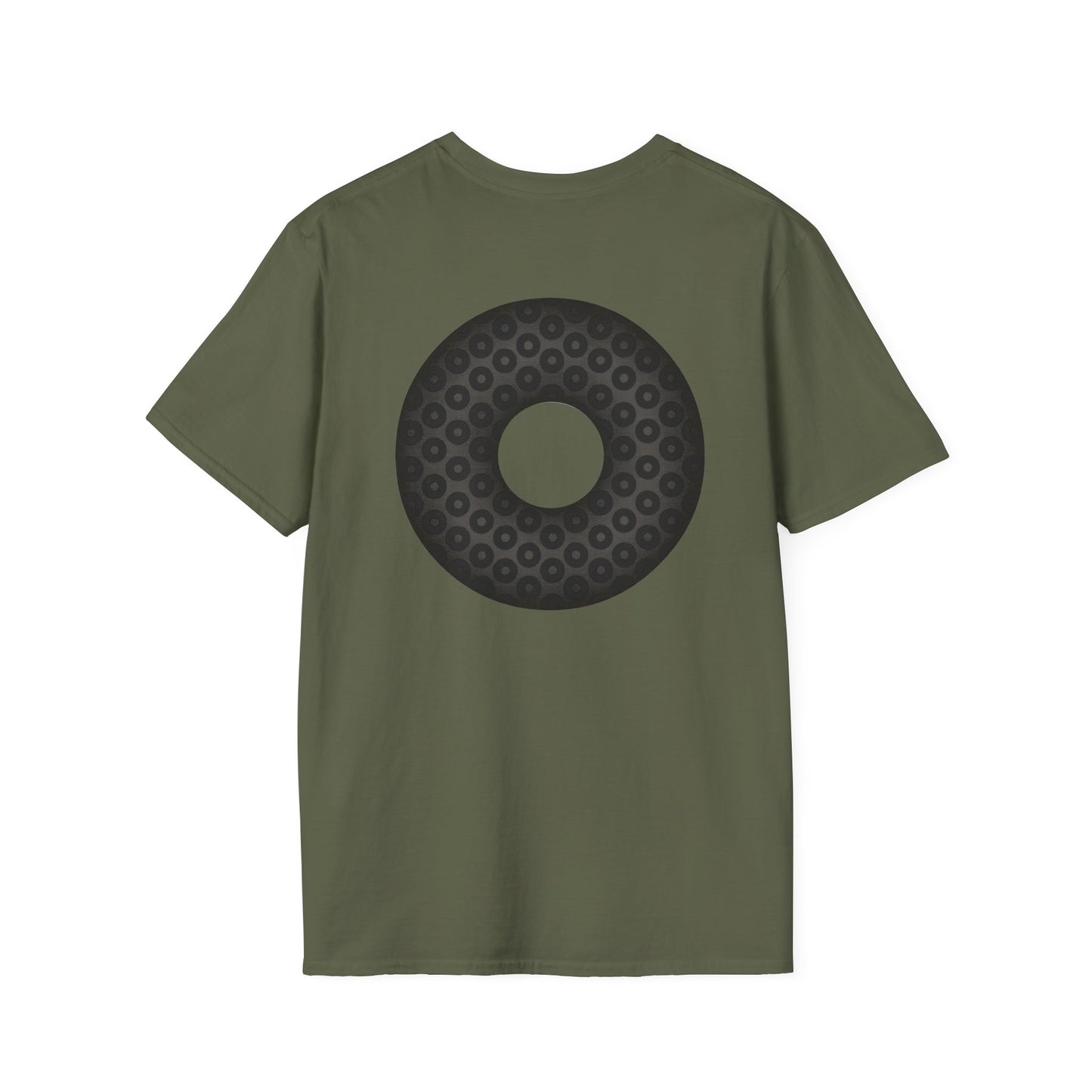 Plain Donuts/Unisex Soft-Style - "Plain Paradoxical Grided Donut" - black/black donuts