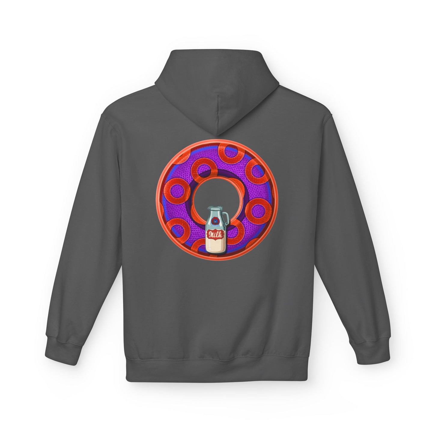 Fleece Harry Hoodies [Midweight Soft-style] - "Wooked Cream Dairy - YEMSG Donut" - blue/blue rustic paradox donut - variant 6