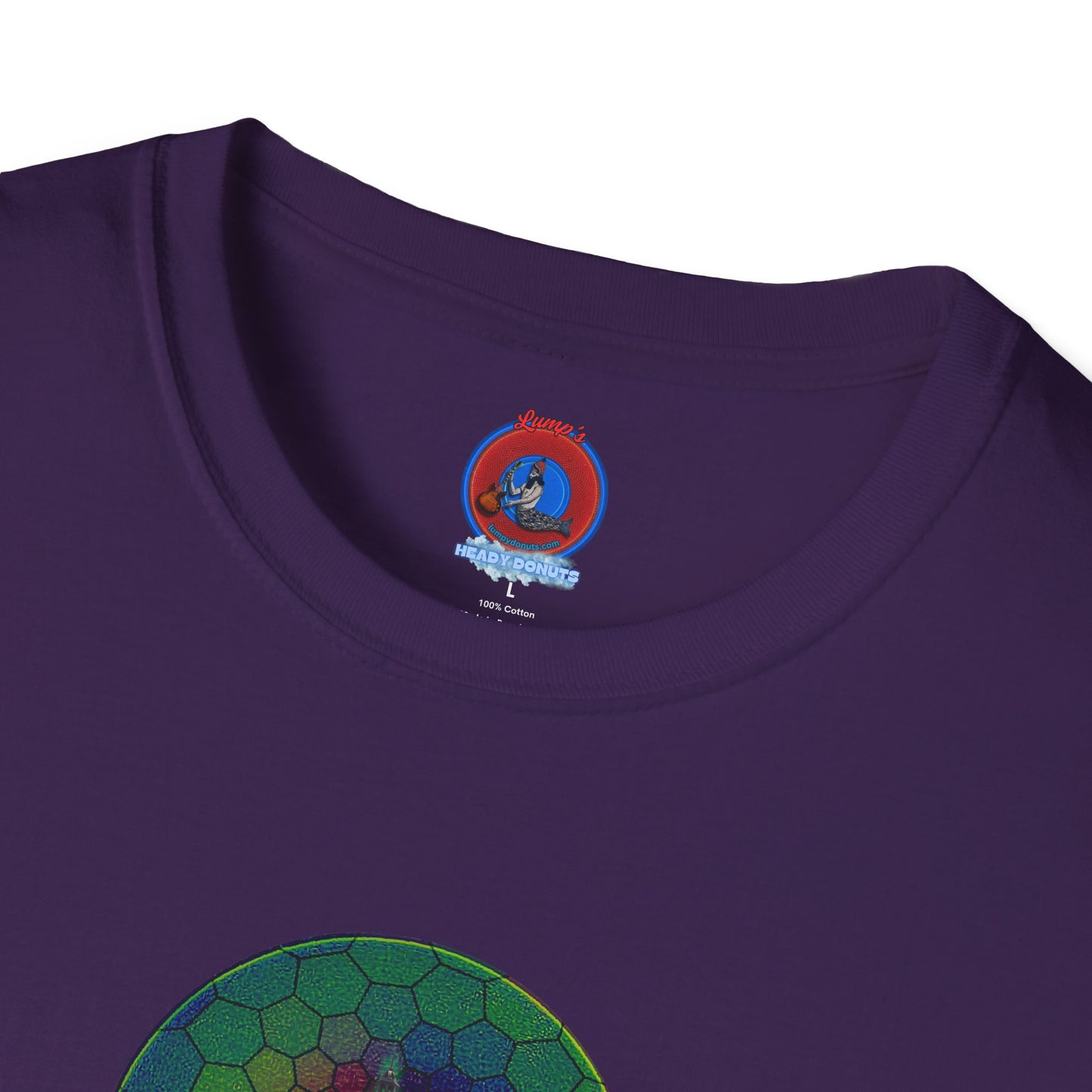 Classic Donut Tee - Unisex Soft-Style - "Save the Mondegreen City Hall Clock Tower" - hexadonut - series 1.0 -variant 1 - green donut