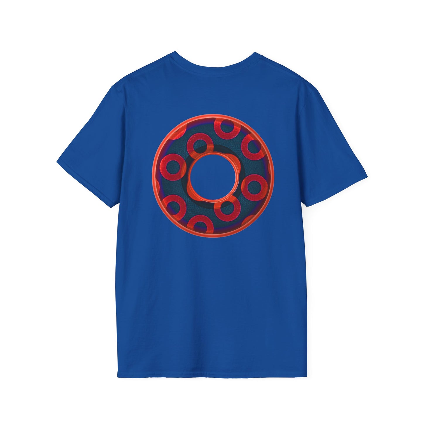 Plain Donuts/Unisex Soft-Style - "Plain Rustic Paradoxical Donuts" - red/navy blue donuts