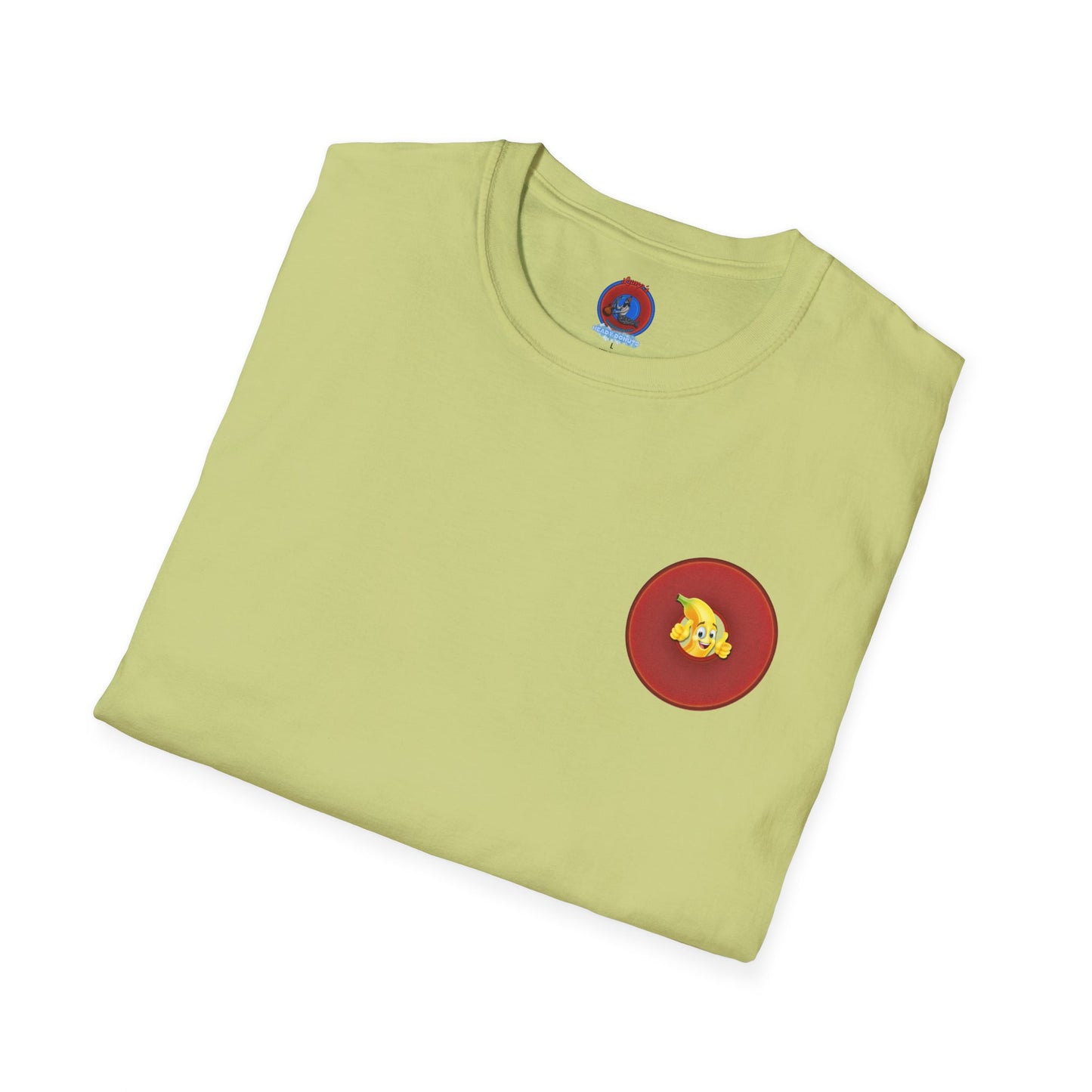 Classic Donut Tee - Unisex Soft-Style - "Dis' sheet, it's bananas!" - series 1.0 - variant 2 - red donut