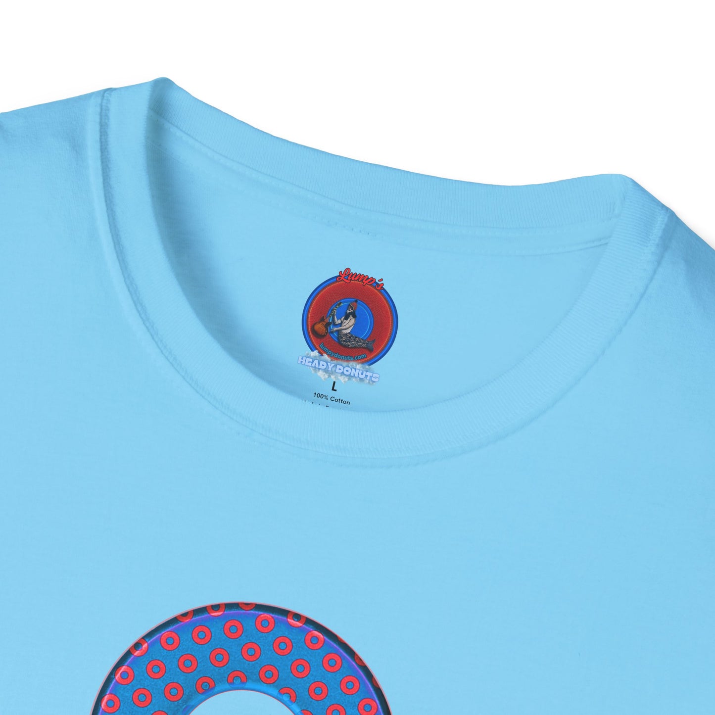 Plain Donuts/Unisex Soft-Style - "Plain Electric Paradoxical Donuts" - royal blue/red donuts