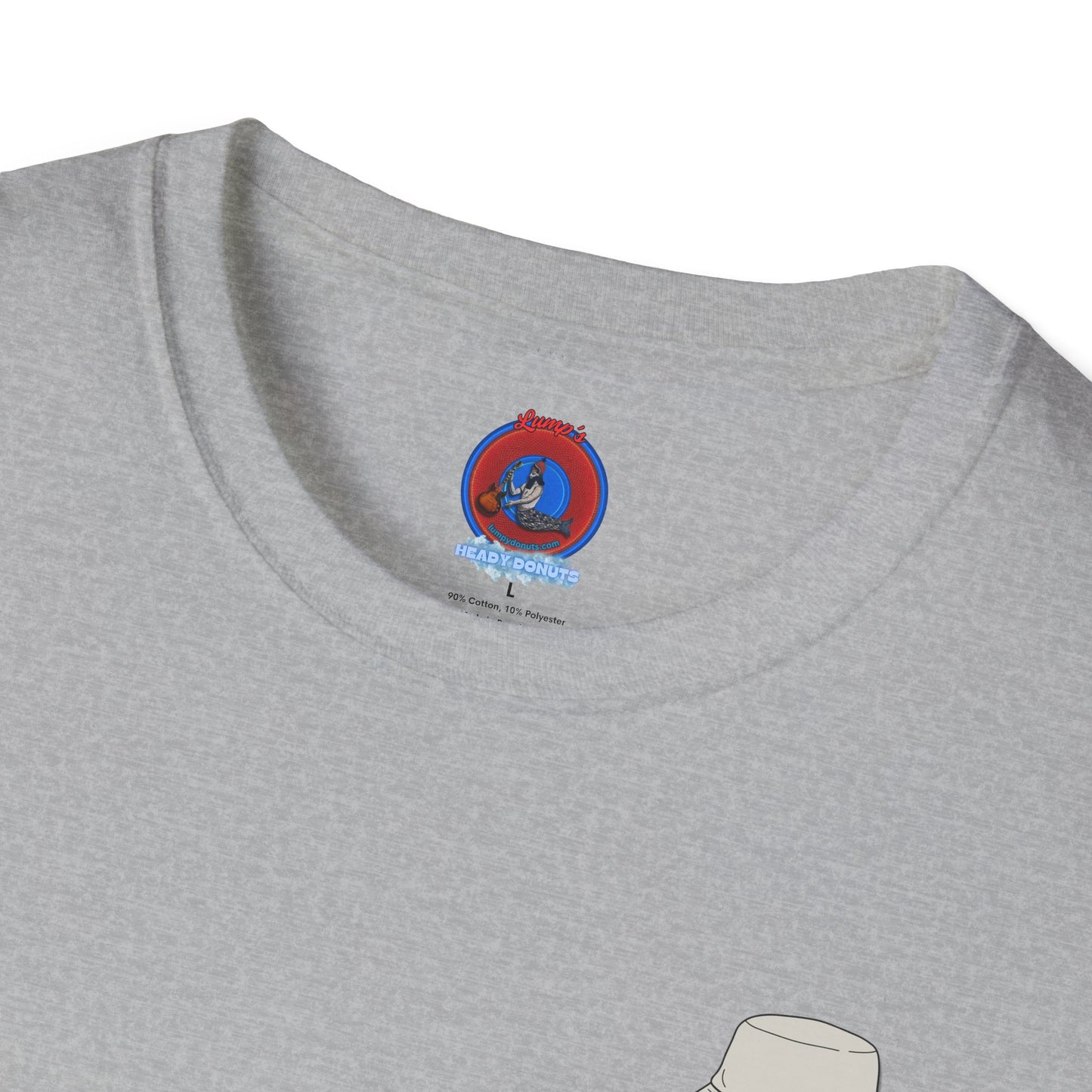 Classic Donut Tee - Unisex Soft-Style - "Gonzo Donut - Fear and Loathing in Gamehendge" - vivid red donut