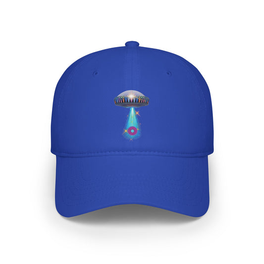 Lumpy Donut Baseball Cap - "Mothership Donut Cap" -  variant 2 - donut w/tractor beam