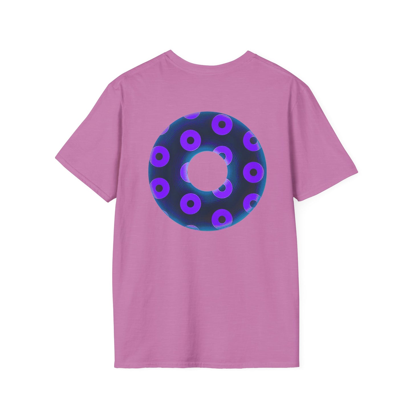 Plain Donuts/Unisex Soft-Style - "Plain Blimpy Paradoxical Donuts" - dark steel blue/vivd dark purple donuts