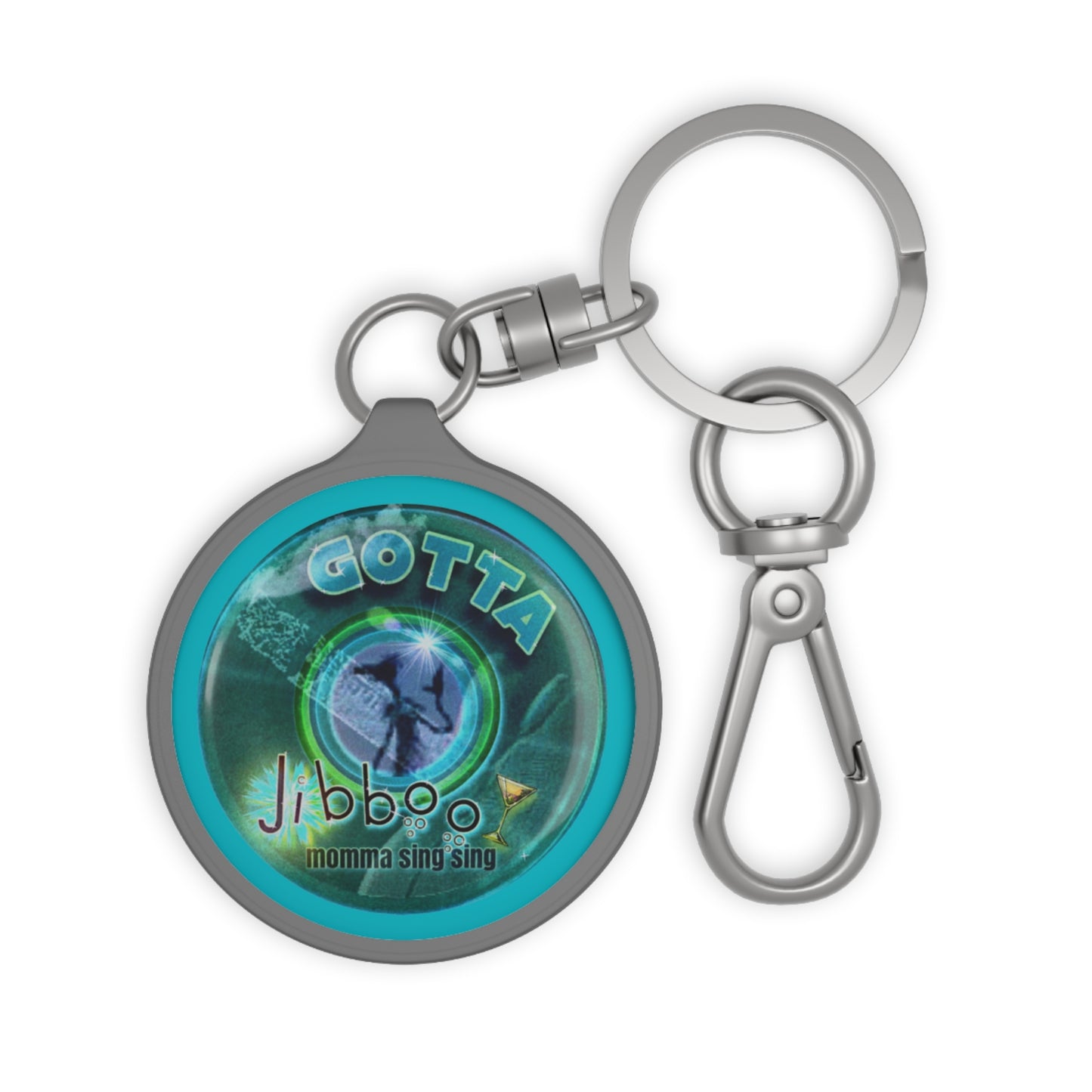 Lumpy Donut Keychain - "Gotta Donut Keychain?" - series 1.0 - teal donut