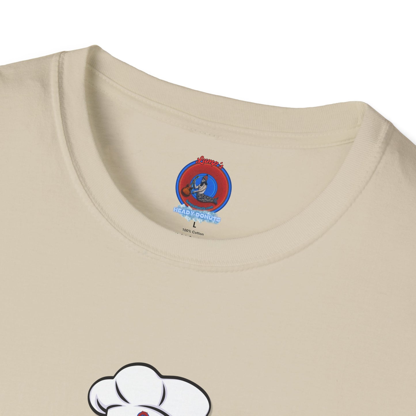 Classic Donut Tee - Unisex Soft-Style - "My Phriend the Donut" - plump vivid red donut