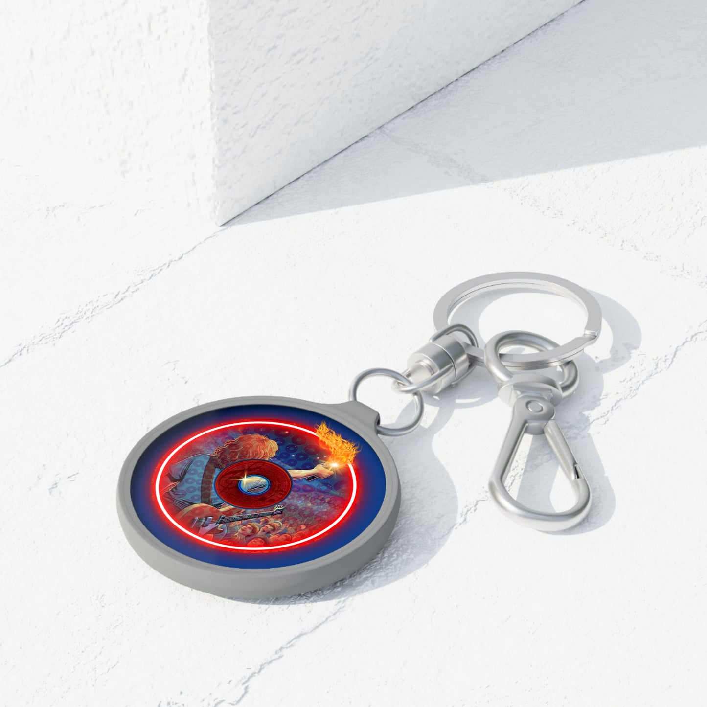 Lumpy Donut Keychain - "Torchbearer's Donut" - series 1.0 - red donut
