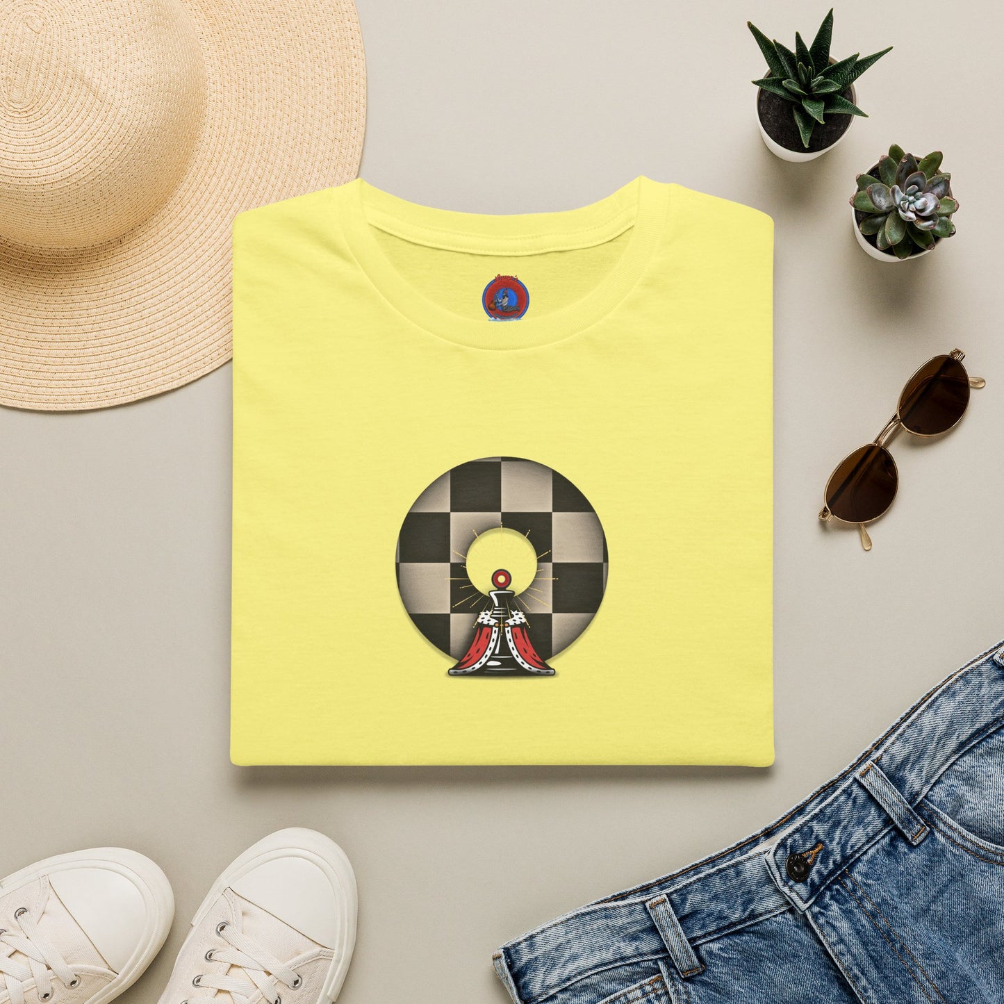 Classic Donut Tee - Unisex Soft-Style - "Bobby Phisher King's Donut no. 95" - chess donut