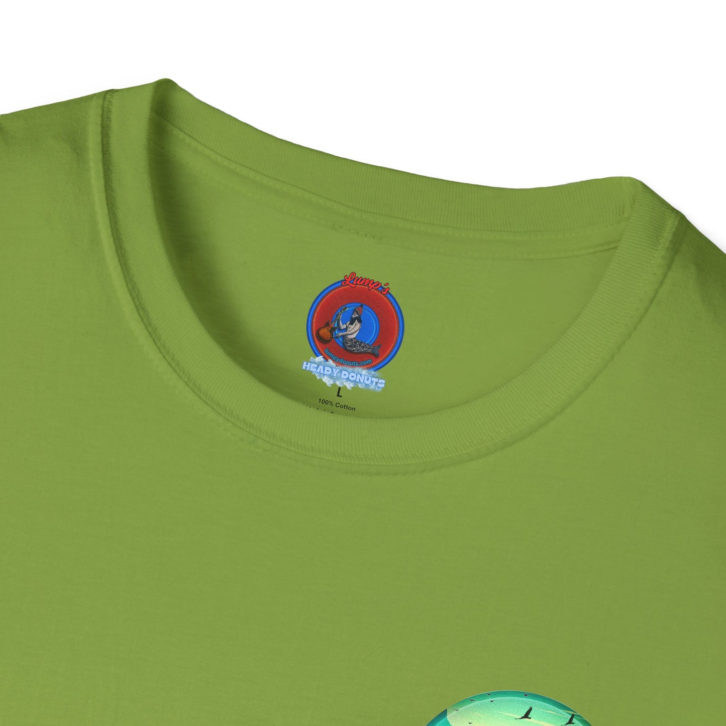 Classic Donut Tee - Unisex Soft-Style - "The Taboo(t) Donut" - green/picture donut