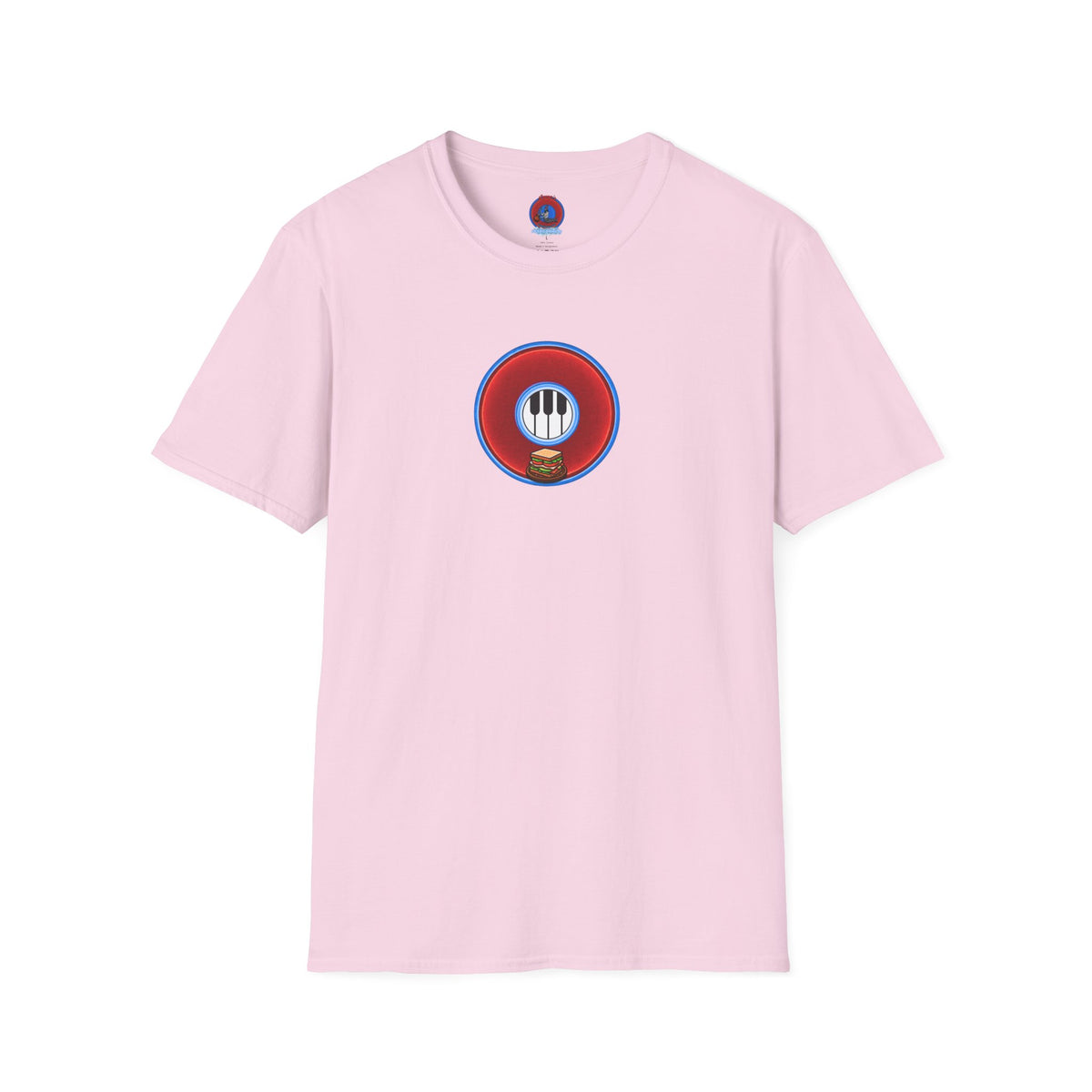 Classic Donut Tee - Unisex Soft-Style - "Rage Side Donut" - vivid red donut - variant 2