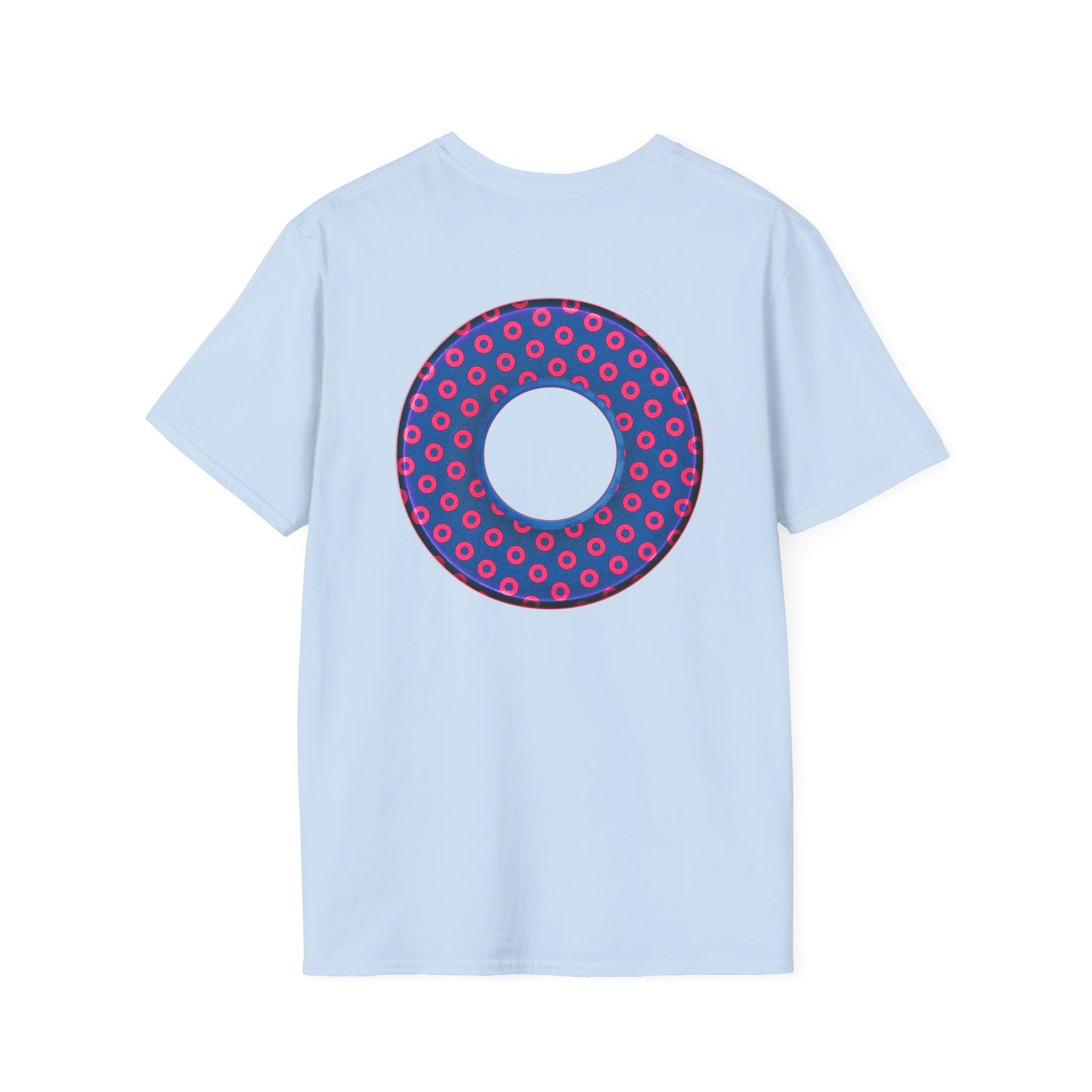 Plain Donuts/Unisex Soft-Style - "Plain Electric Paradoxical Donuts" - hot pink/navy blue donuts