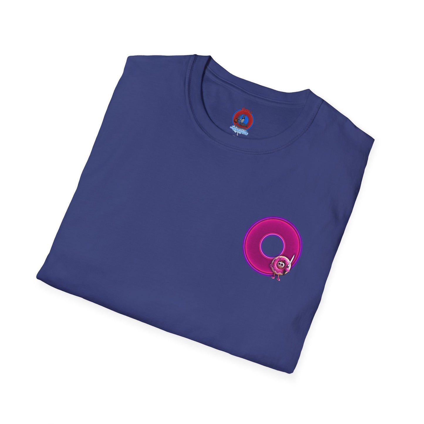 Classic Donut Tee - Unisex Soft-Style - "My Friend the Donut " - series 1.0  - variant 3 - magenta/purple donut