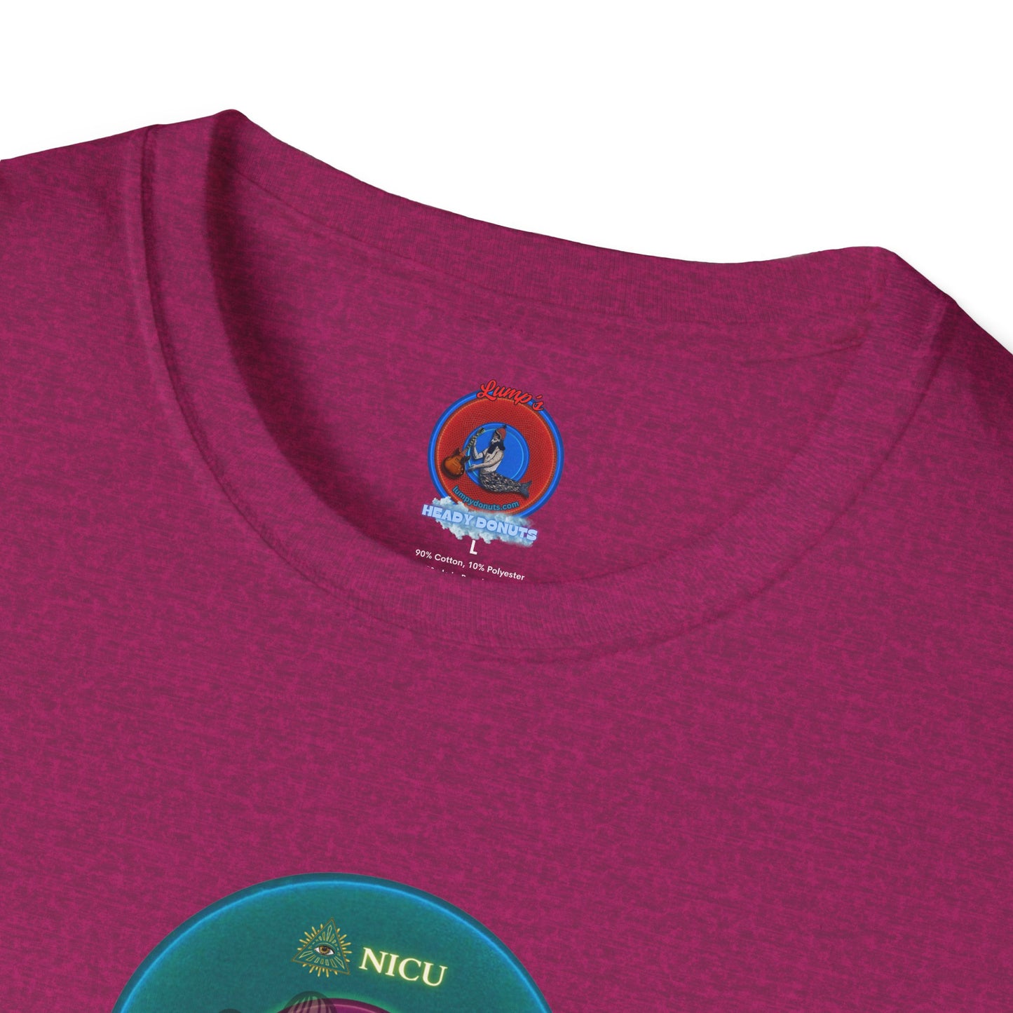 Classic Donut Tee - Unisex Soft-Style - "Masonic Donut of Rites" - series 1.0  - vivid dark teal donut