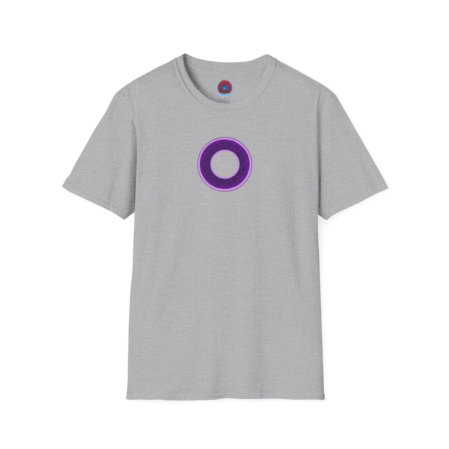 Plain Donuts/Unisex Soft-Style - "Plain Wide Mouthed Paradoxical Donuts" - dark purple/light purple donuts