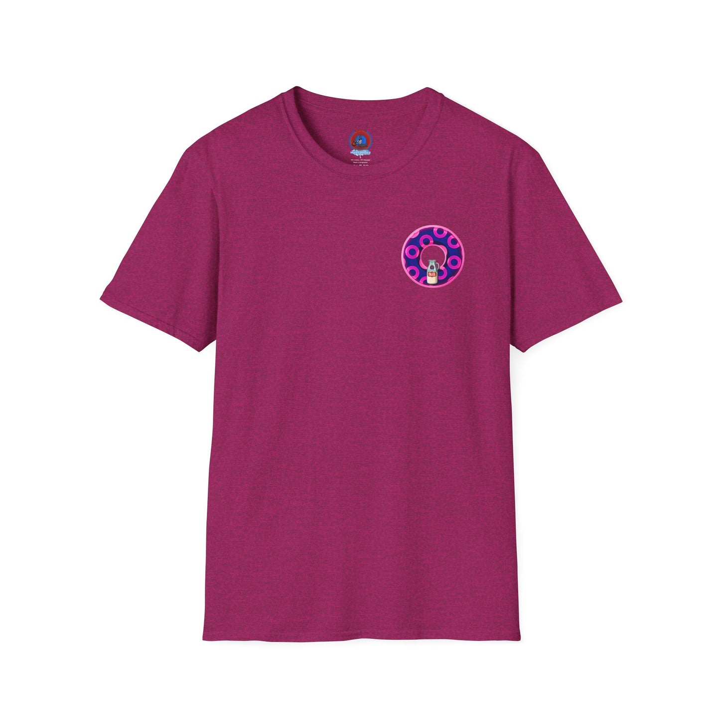 Classic Donut Tee - Unisex Soft-Style - "Wooked Cream - YEMSG Donut " -blue/pink rustic paradox donut - variant 5
