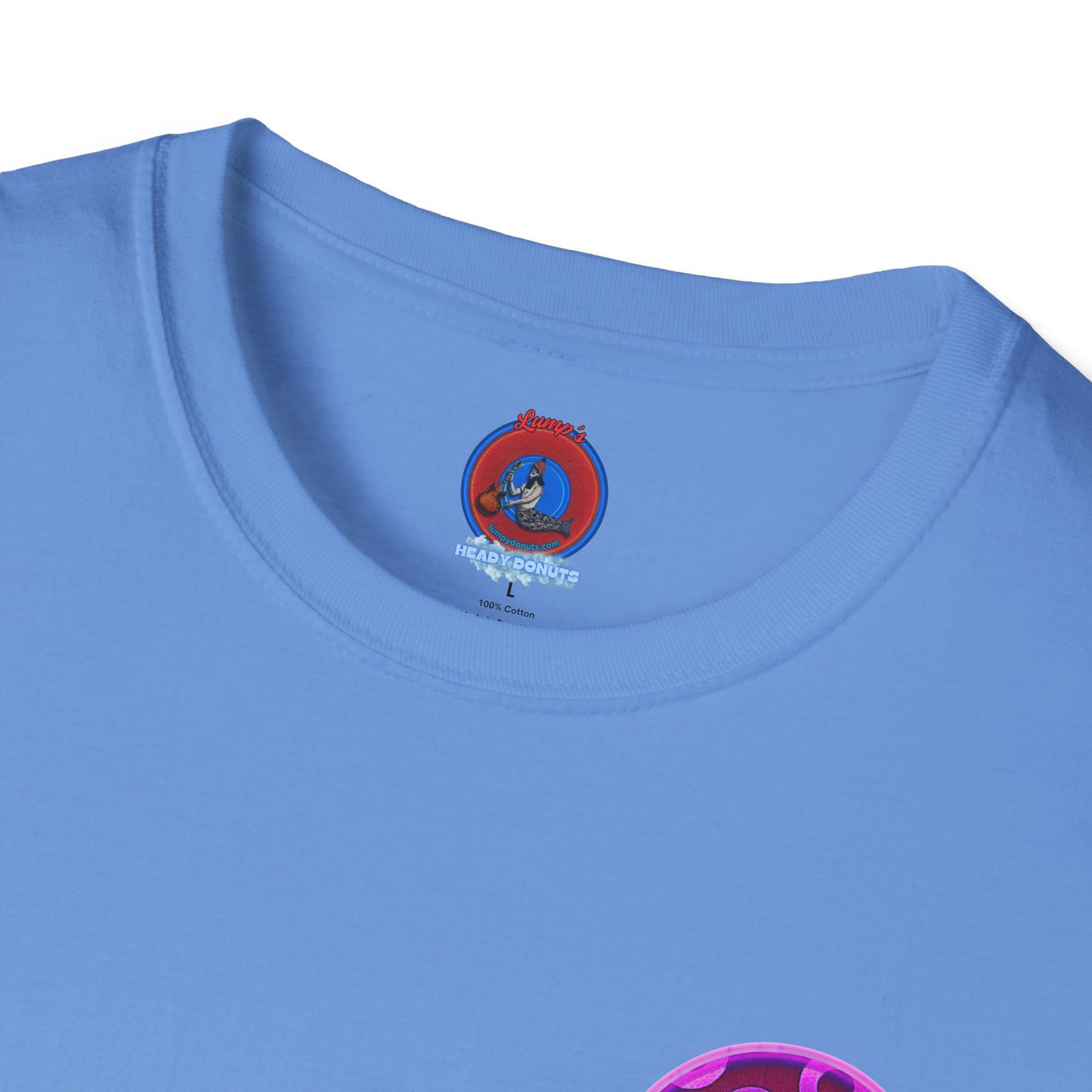 Classic Donut Tee - Unisex Soft-Style - "It's Ice Cream Popsicles - YEMSG Donut" - purple/magenta paradox donut - variant 2