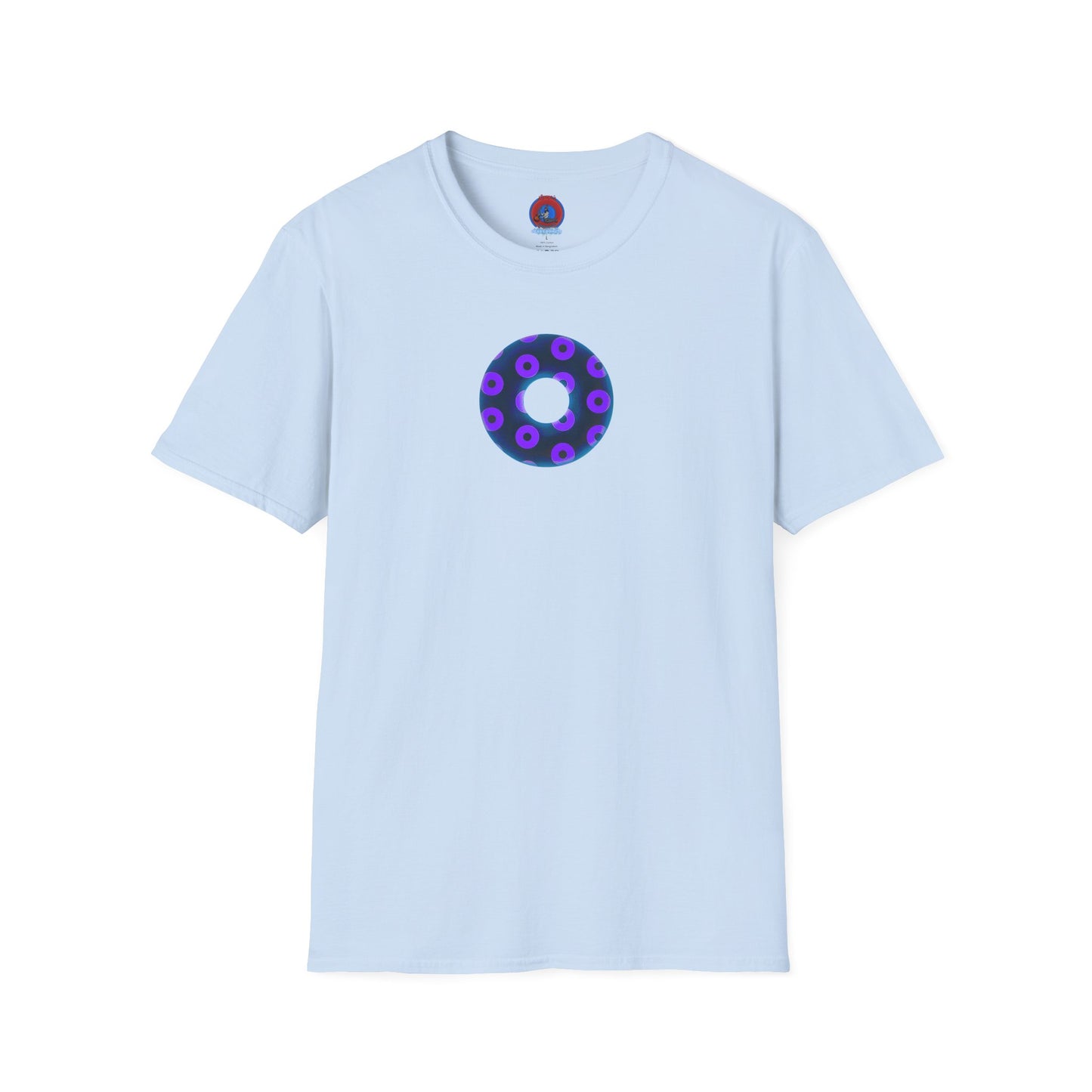 Plain Donuts/Unisex Soft-Style - "Plain Blimpy Paradoxical Donuts" - dark steel blue/vivd dark purple donuts