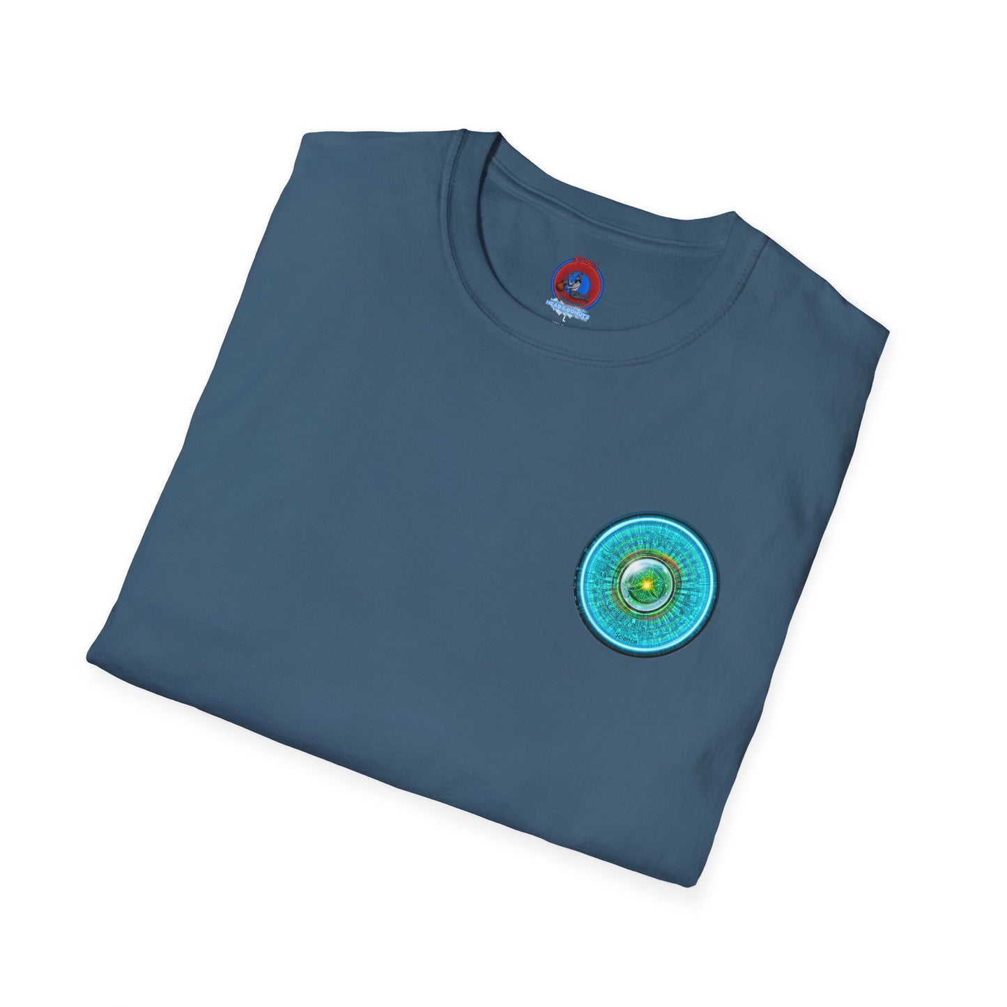 Classic Donut Tee - Unisex Soft-Style - "Donut of Life Tee" - vivid turquoise tube donut - variant 2