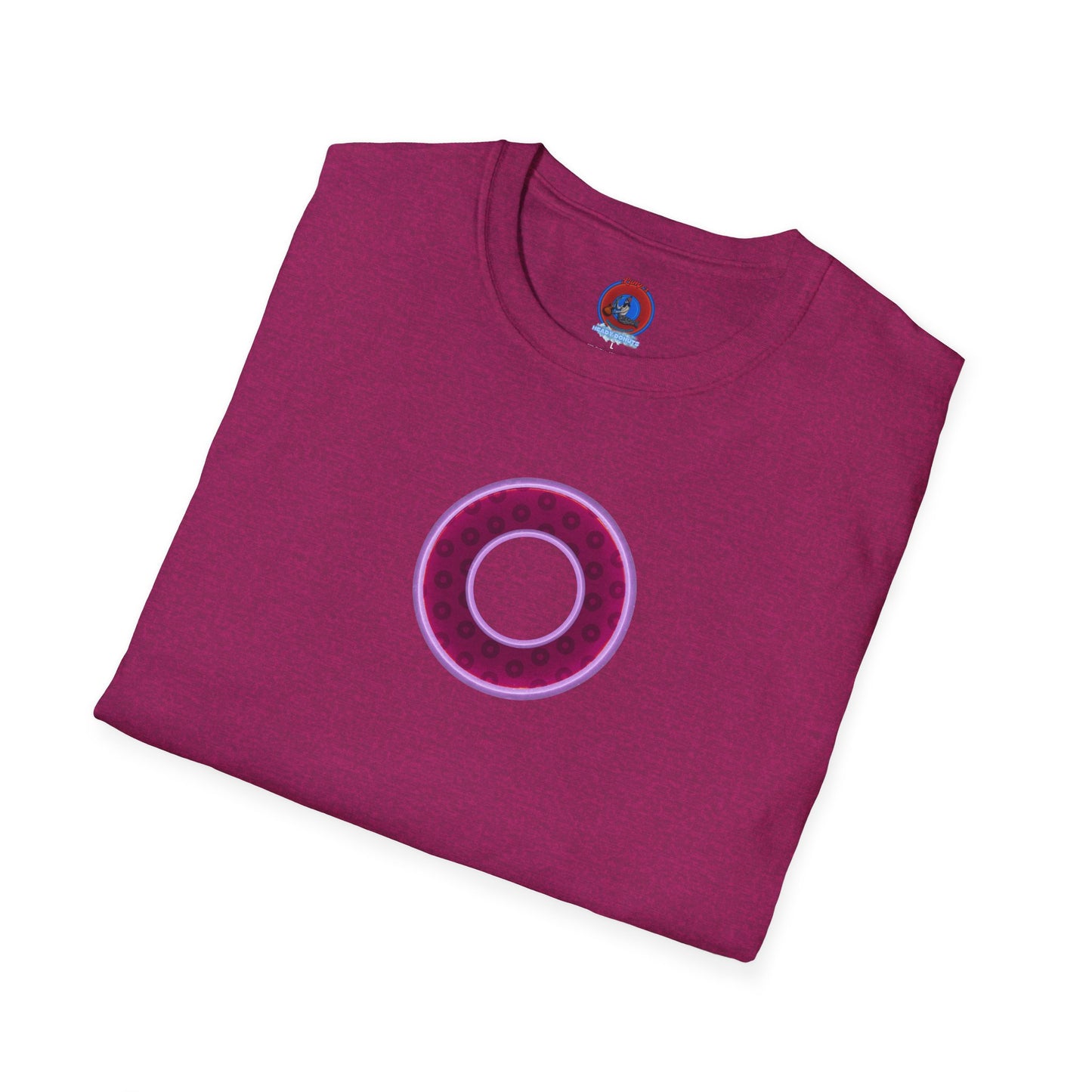 Plain Donuts/Unisex Soft-Style - "Plain Wide Mouthed Paradoxical Donuts" - red-purple/light purple donuts