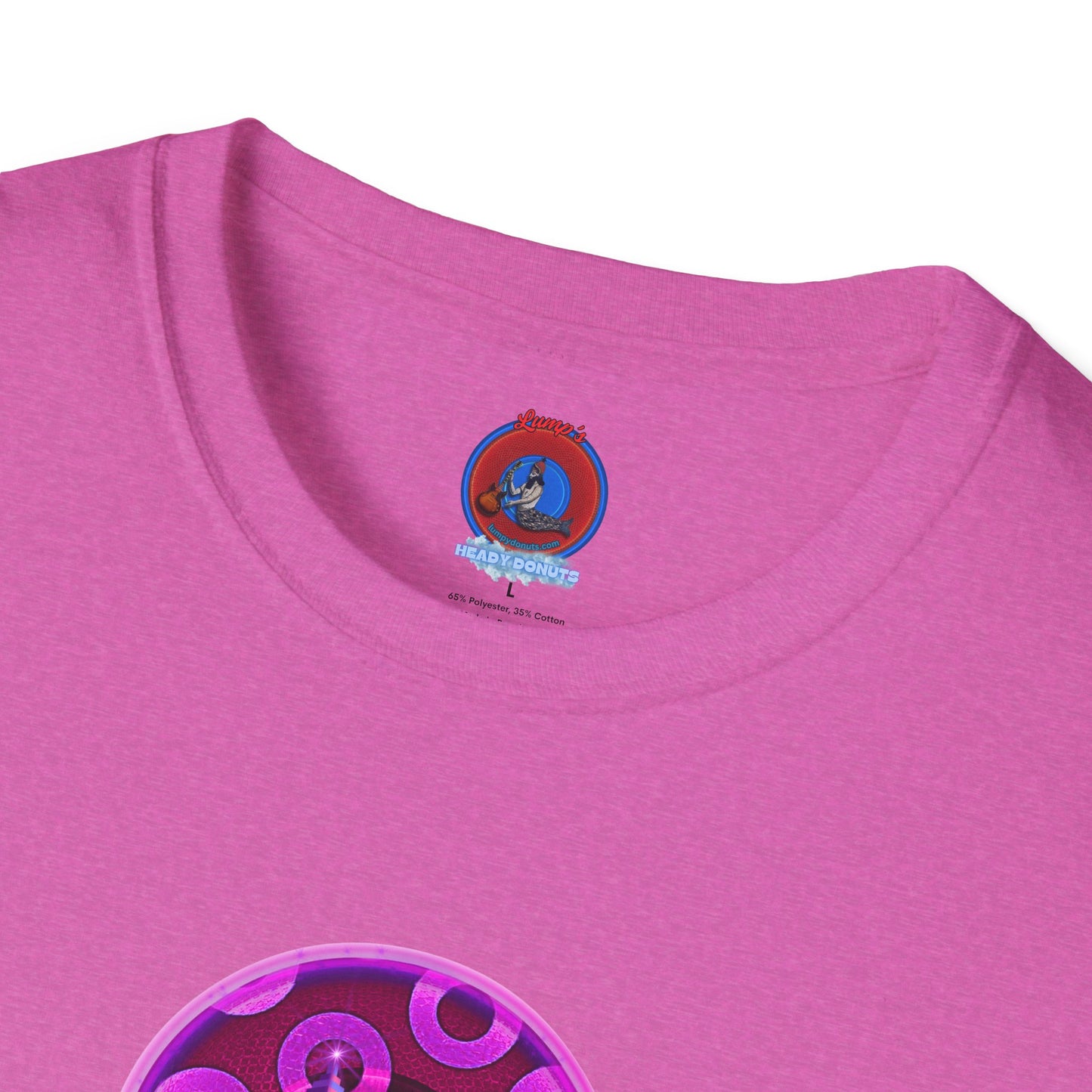 Classic Donut Tee - Unisex Soft-Style - "It's Ice Cream Popsicles - YEMSG Donut" - purple/magenta paradox donut - variant 2