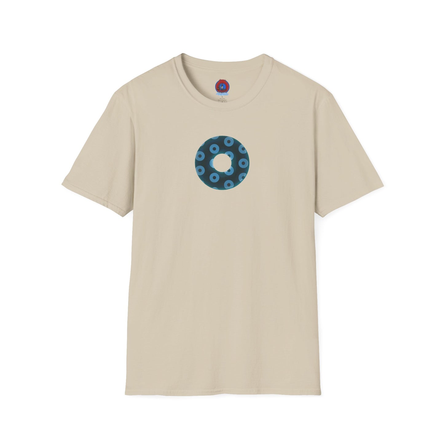 Plain Donuts/Unisex Soft-Style - "Plain Blimpy Paradoxical Donuts" - dark teal/light blue donuts