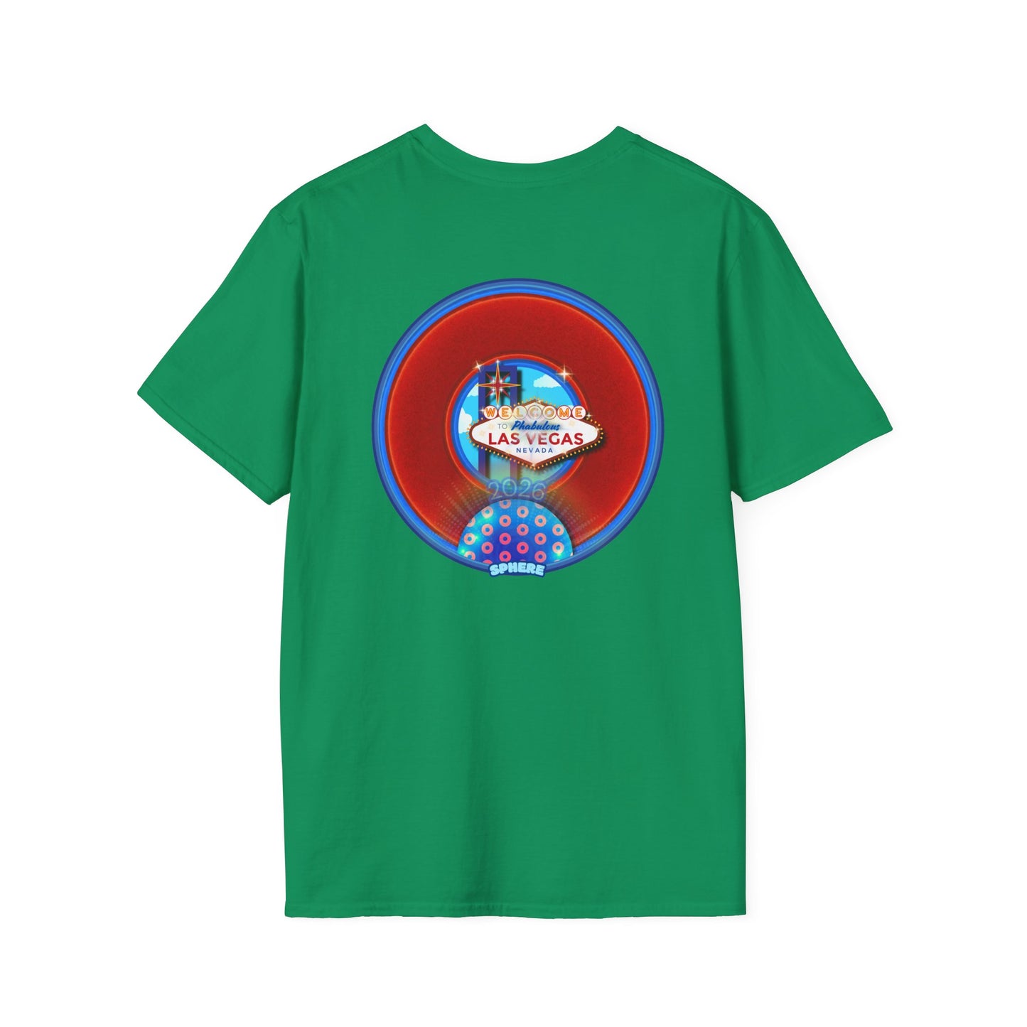 Classic Donut Tee - Unisex Soft-Style - "Viva Las Vegas Donut" - vivid red donut