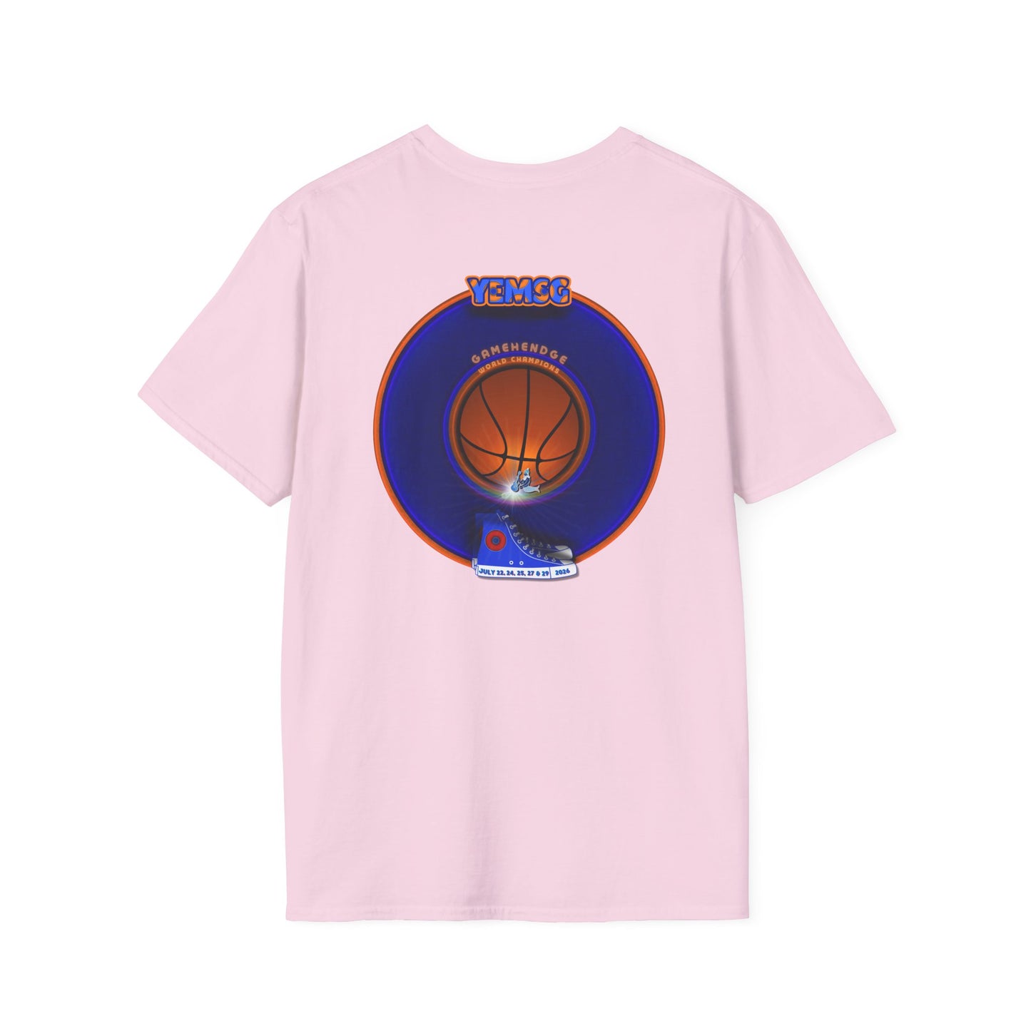Classic Donut Tee - Unisex Soft-Style - "Diedrich Knickerbocker's Donut" - vivid blue/orange donut - variant 1