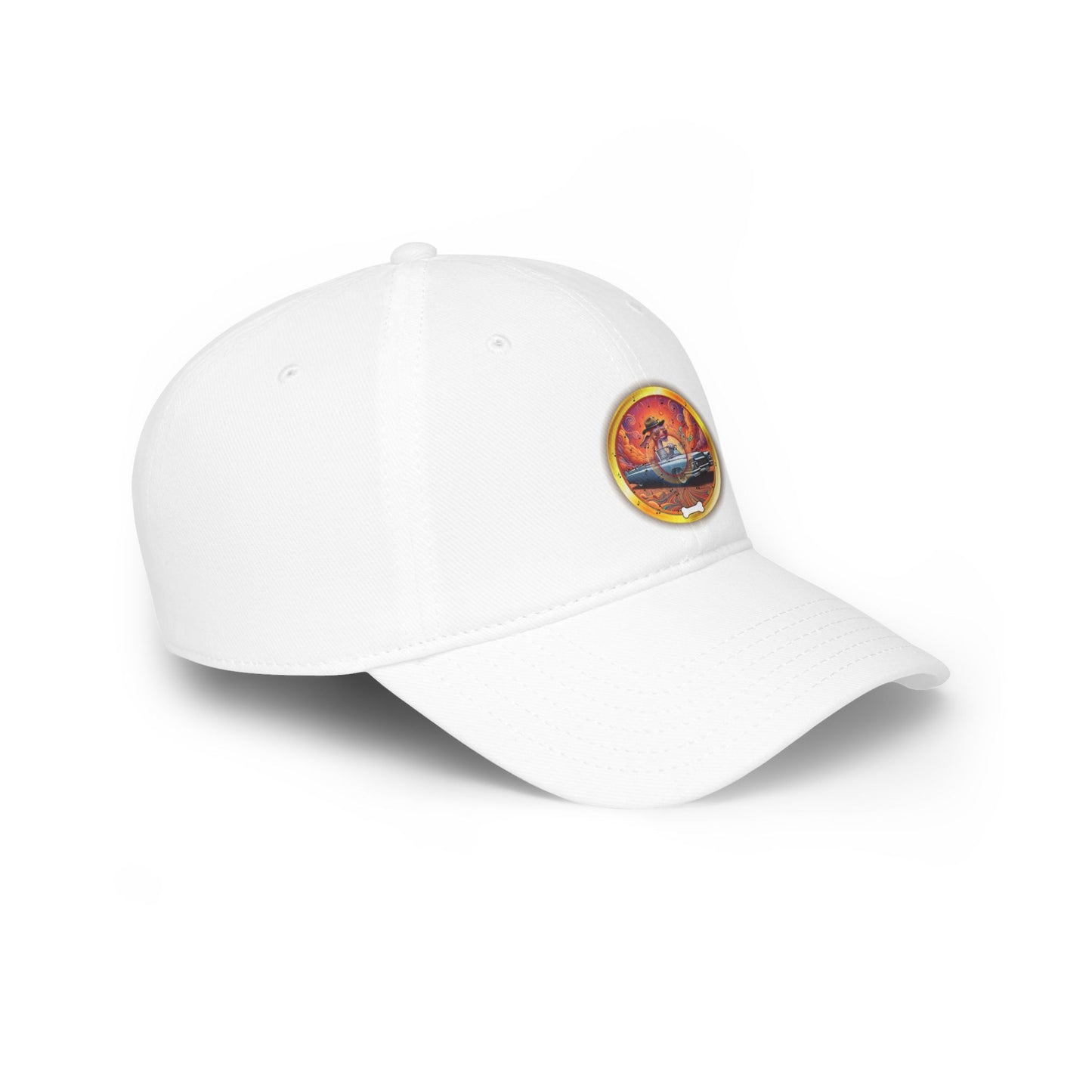 Lumpy Donut Baseball Cap - "Jimmy's Marathon Donut Cap" - variant 4 - golden pic donut w/