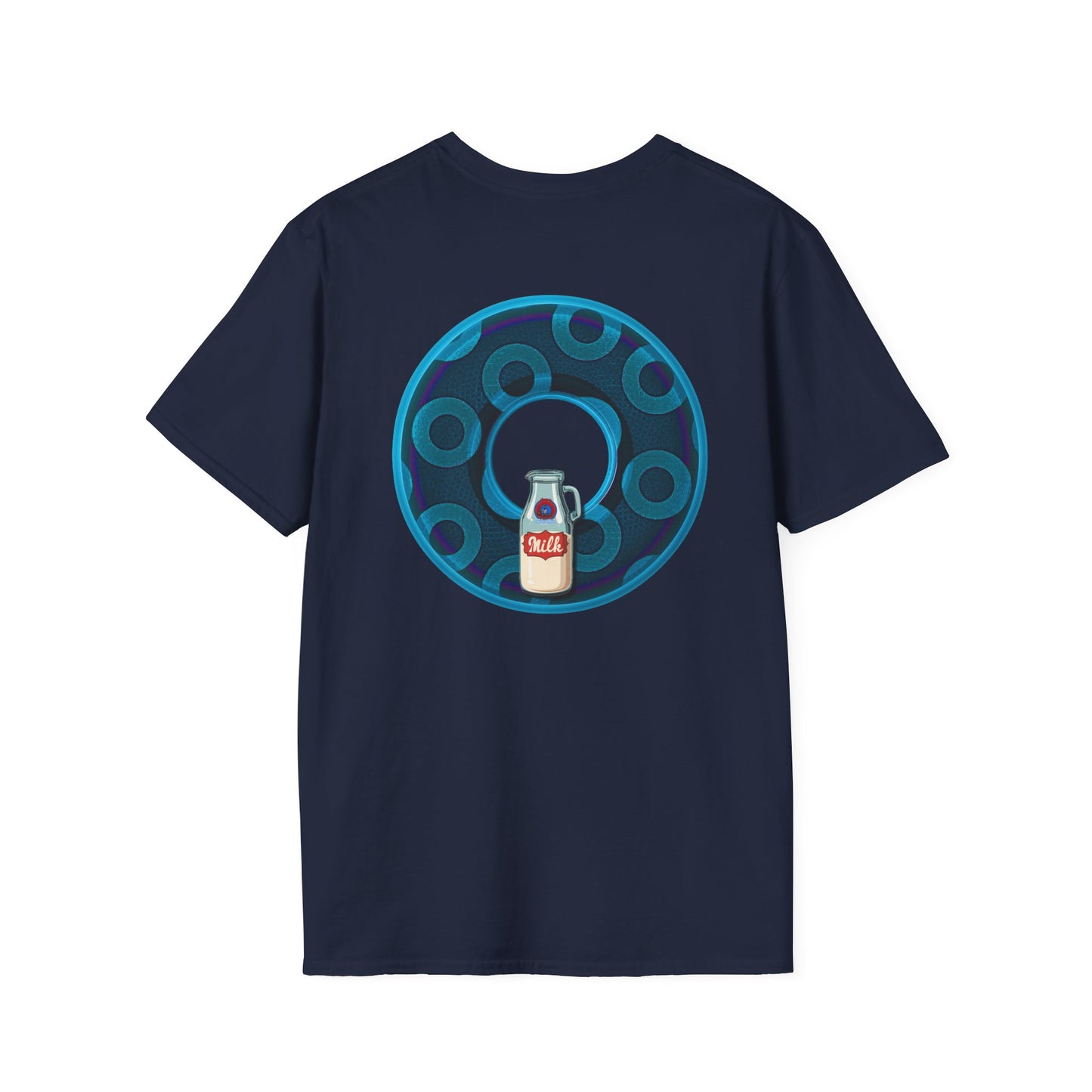 Classic Donut Tee - Unisex Soft-Style - "Wooked Cream - YEMSG Donut " - blue/teal rustic paradox donut - variant 7
