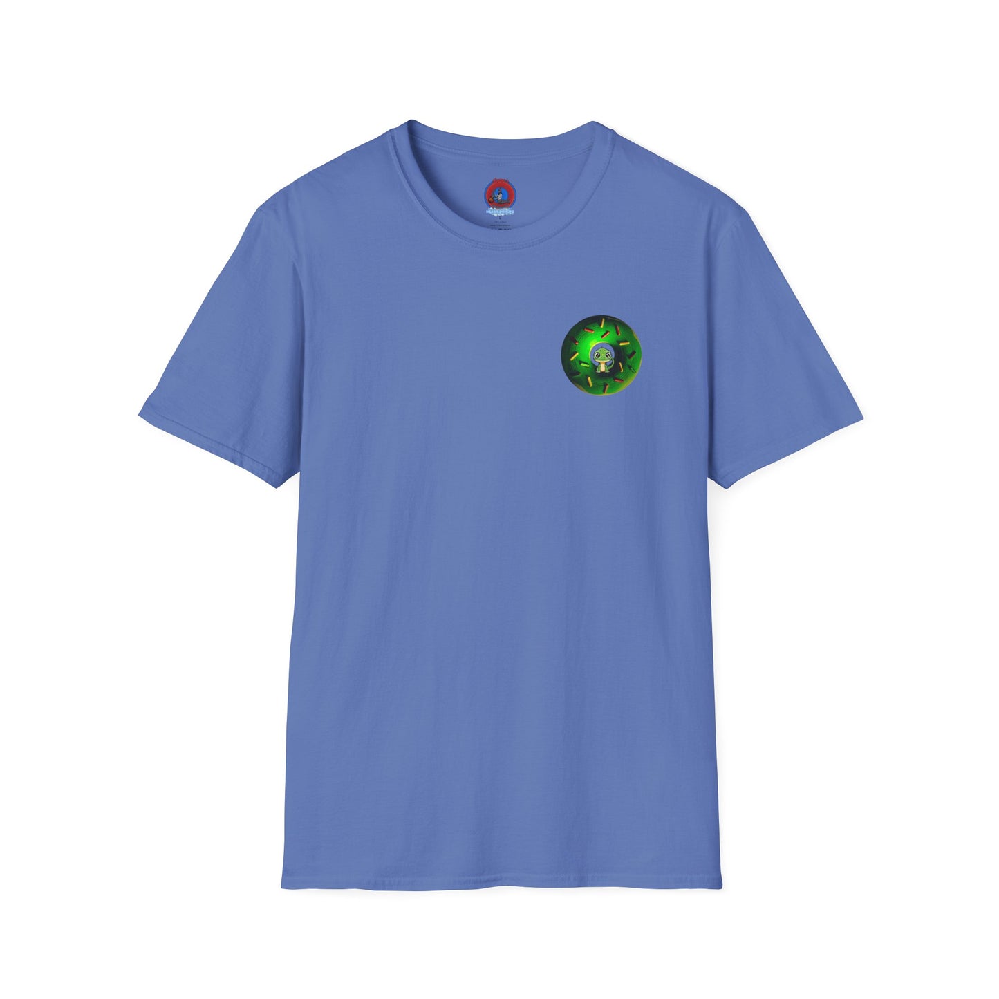 Classic Donut Tee - Unisex Soft-Style - "Baby Rutherford" - green donut - series 1.0