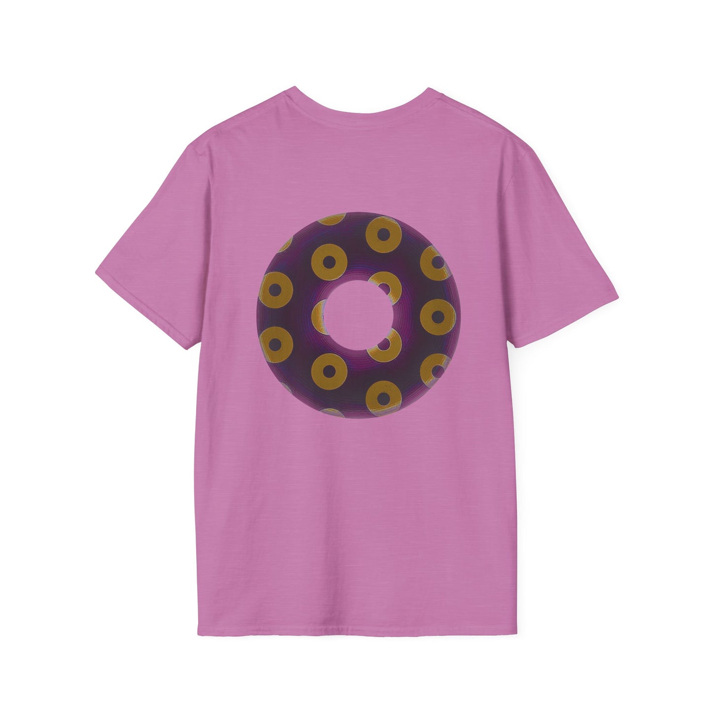 Plain Donuts/Unisex Soft-Style - "Plain Blimpy Paradoxical Donuts" - dark red-purple/dark yellow donuts