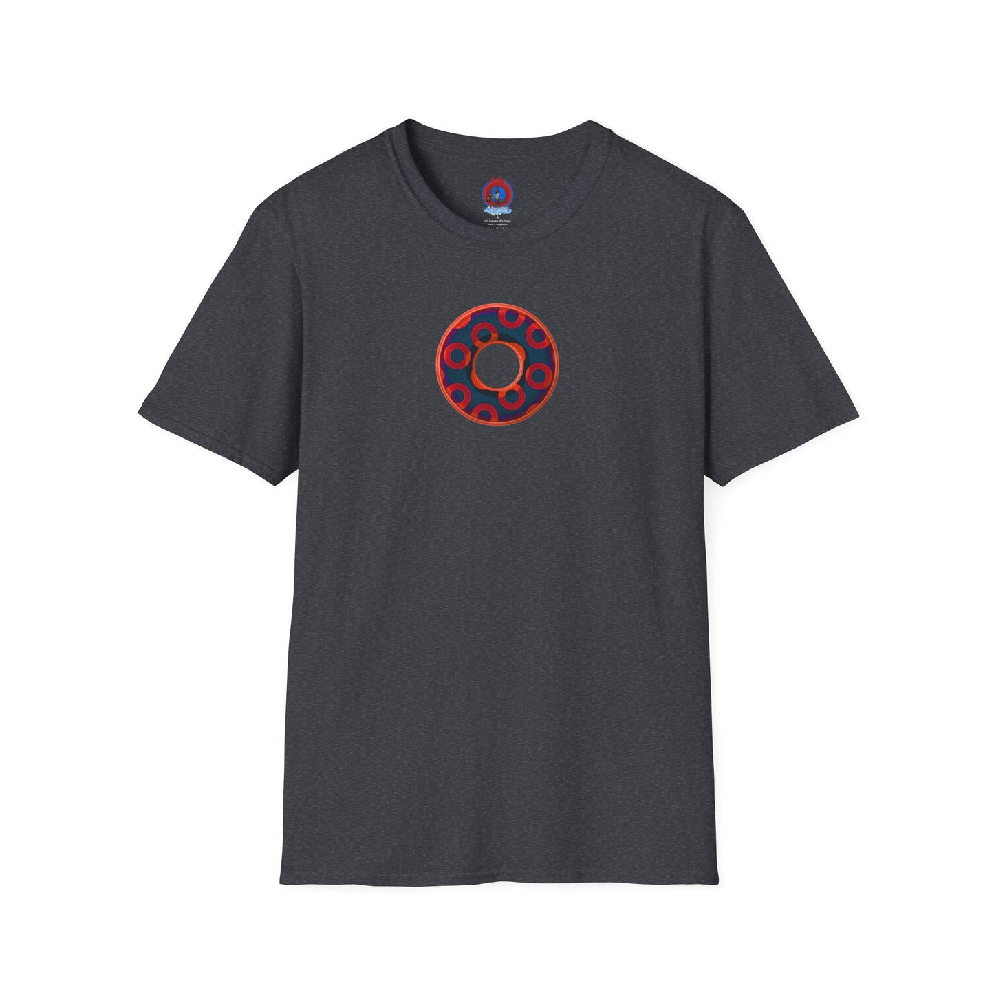 Plain Donuts/Unisex Soft-Style - "Plain Rustic Paradoxical Donuts" - red/navy blue donuts