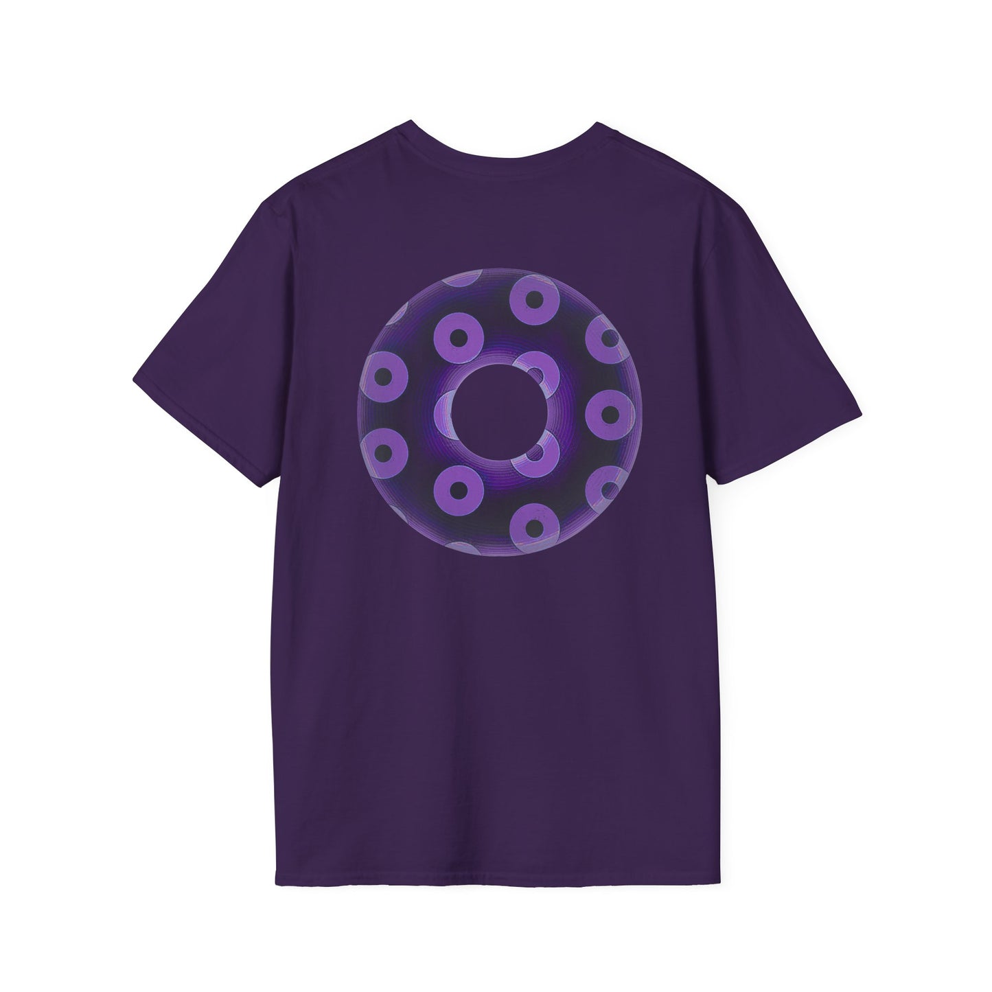 Plain Donuts/Unisex Soft-Style - "Plain Blimpy Paradoxical Donuts" - dark purple/light purple donuts