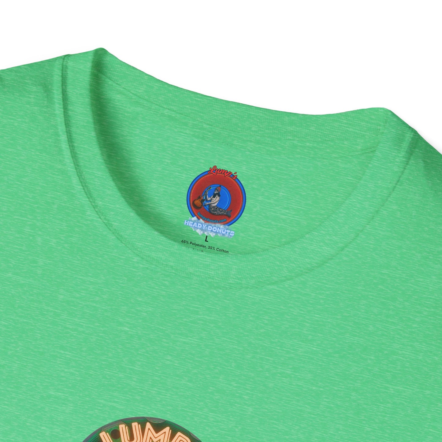 Lumpy Coffee Traders Tee - Unisex Soft-Style - "Taboo, taboot!" - paradoxical donut logo & Taboot print on back - variant 2 - logo front/taboo, taboot back