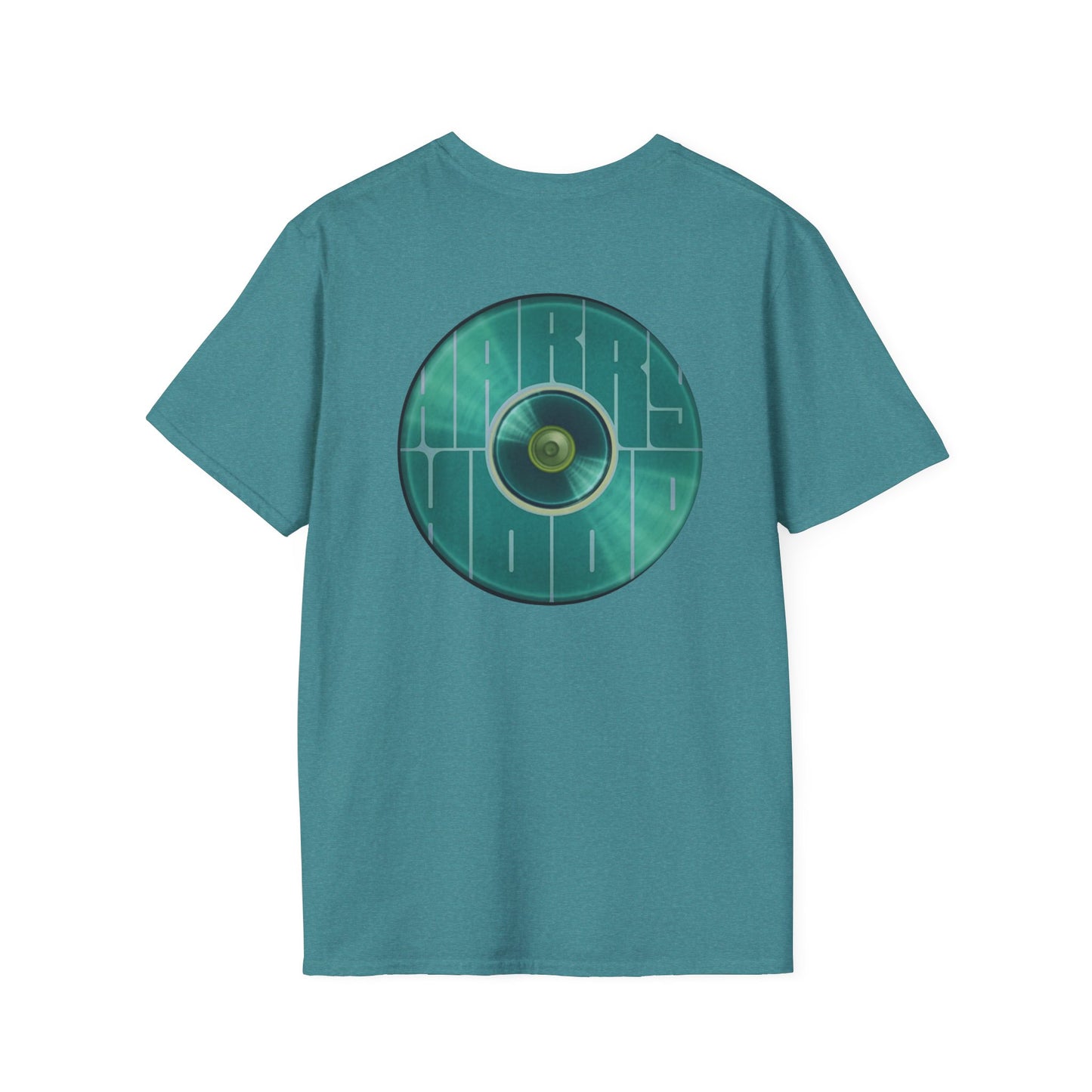 Classic Donut Tee - Unisex Soft-Style - "Harry's Hoodlum Donut" - series 1.0  - variant 3 - green donut(s)