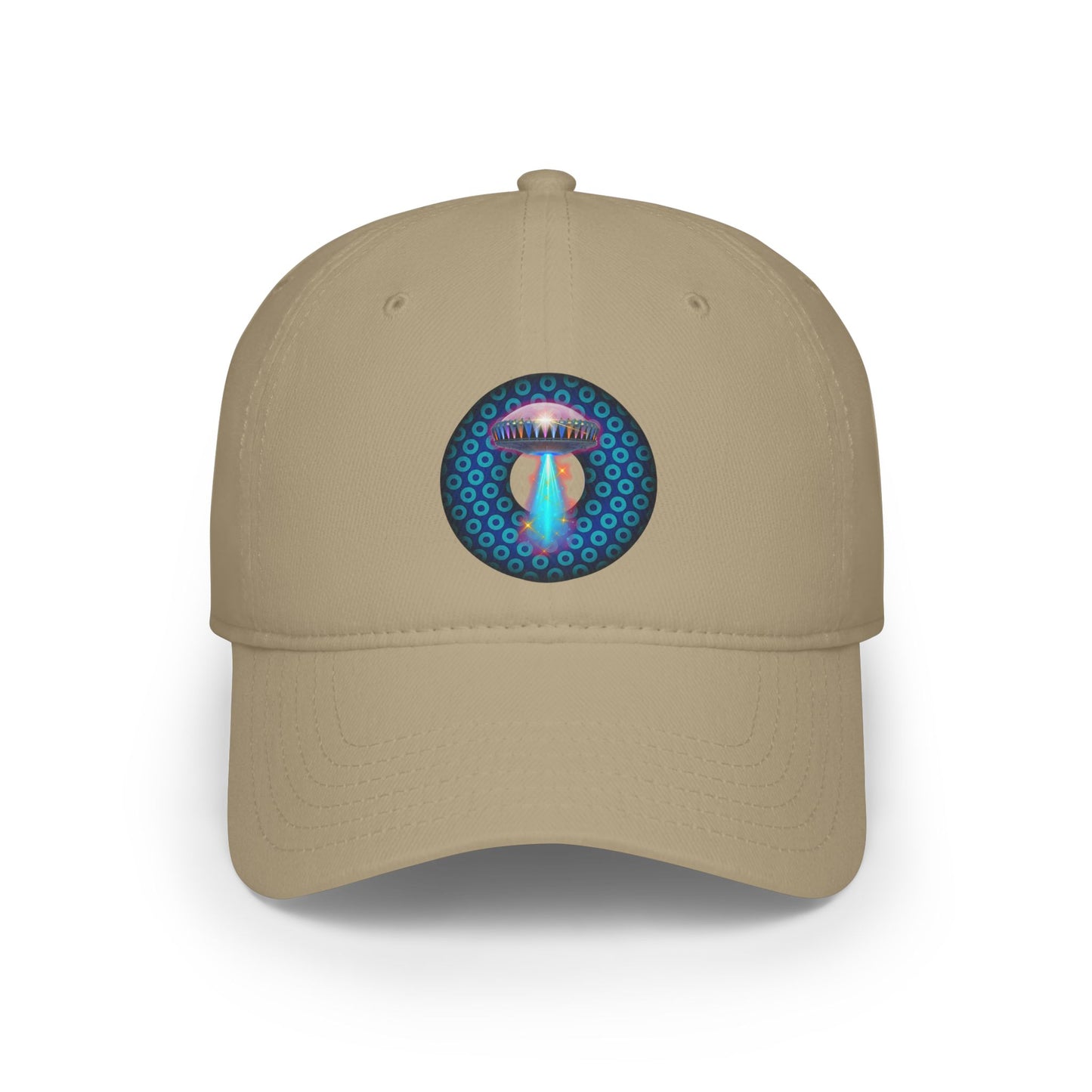 Lumpy Donut Baseball Cap - "They Serve Donuts on the Mothership Now" - variant 5 - blue/blue paradoxical donut w/