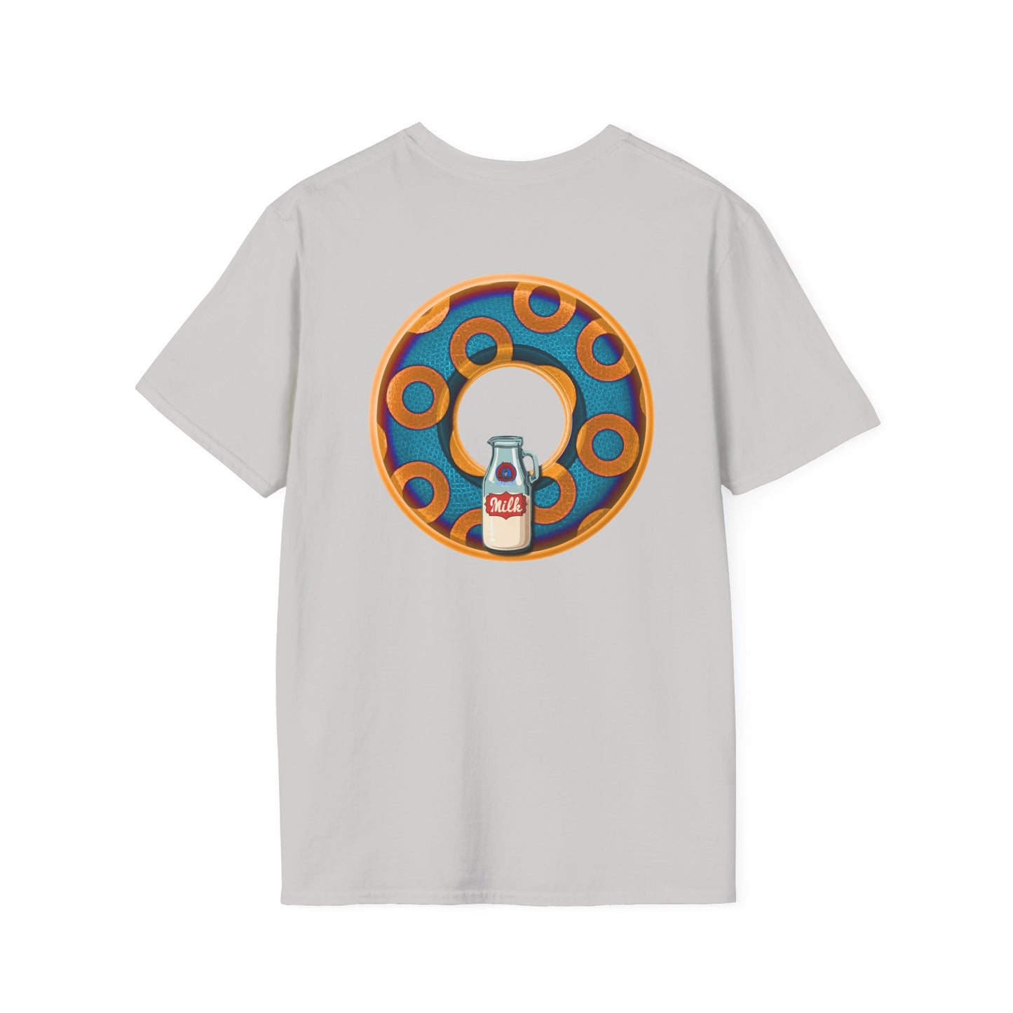 Classic Donut Tee - Unisex Soft-Style - "Wooked Cream - YEMSG Donut " -purple/red rustic paradox donut - variant 4