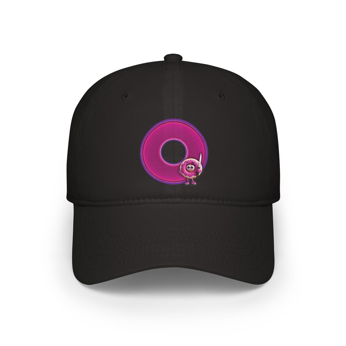 Lumpy Donut Baseball Cap - "My Phriend The Donut's Cap" - variant 3 - magenta vivid donut w/