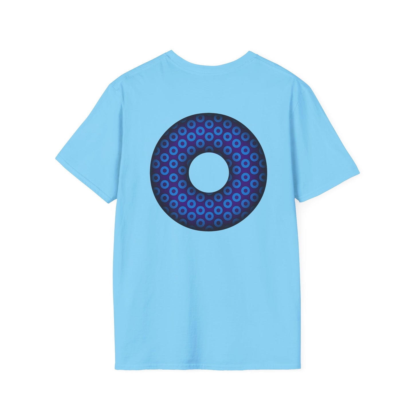 Plain Donuts/Unisex Soft-Style - "Plain Paradoxical Grided Donuts" - light blue/purple donuts