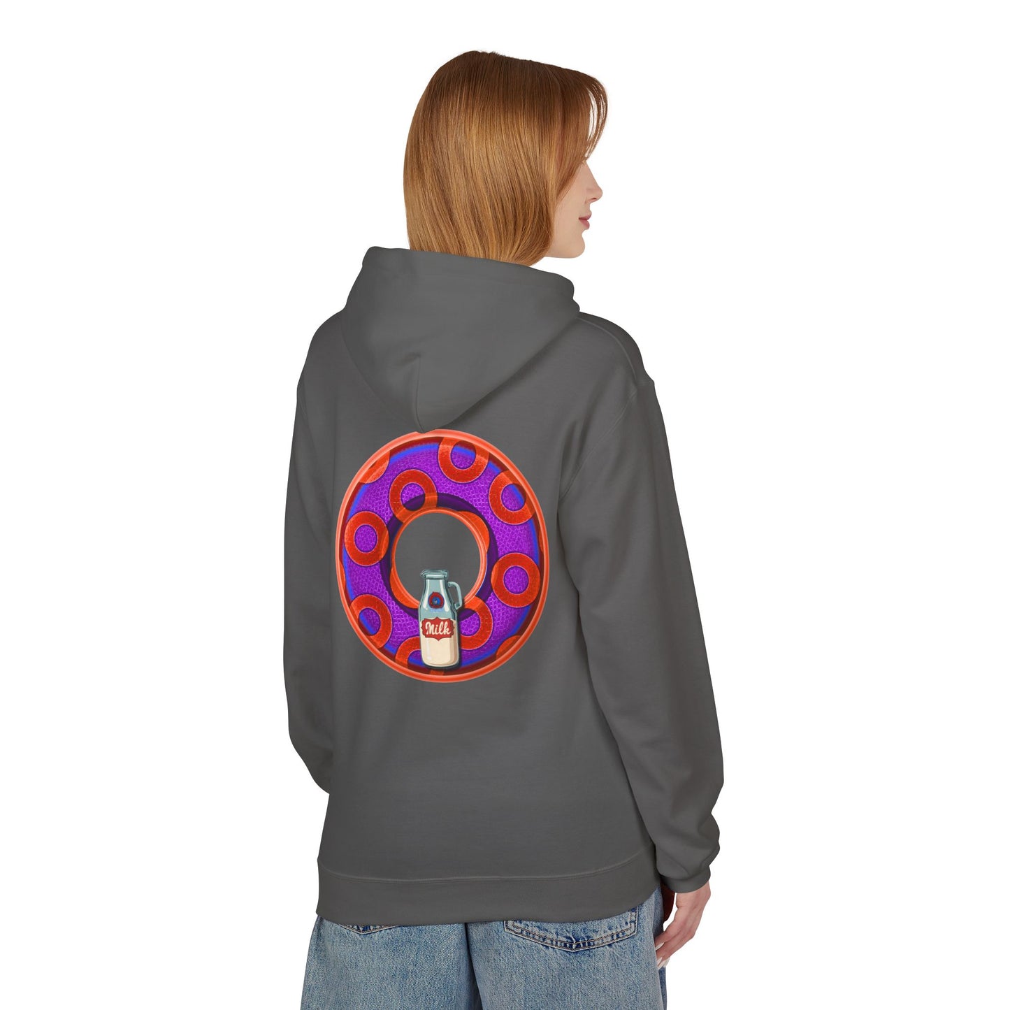 Fleece Harry Hoodies [Midweight Soft-style] - "Wooked Cream Dairy - YEMSG Donut" - blue/blue rustic paradox donut - variant 6