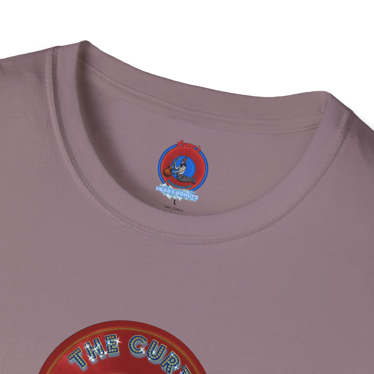 Classic Donut Tee - Unisex Soft-Style - "The Donut With" - series 1.0  - variant 2 - red donut