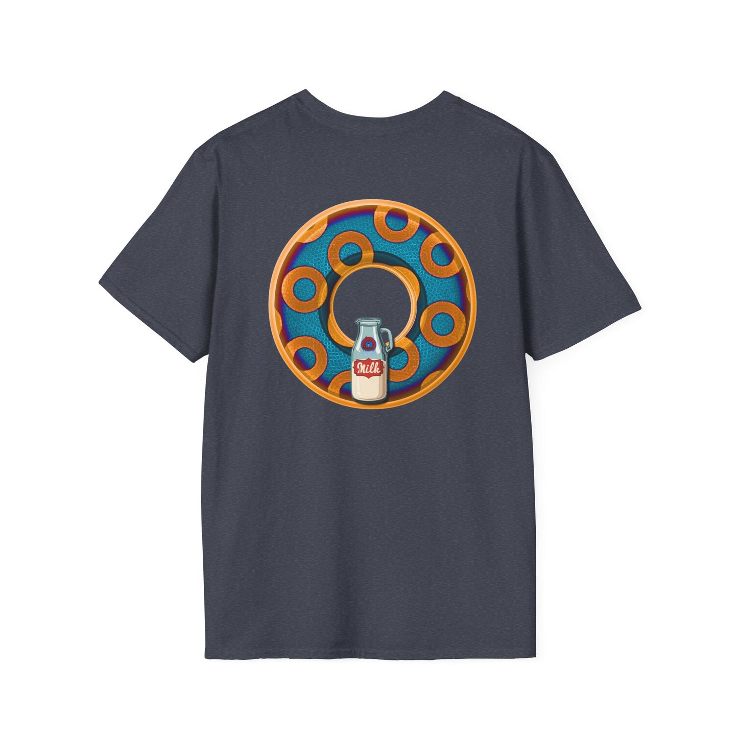 Classic Donut Tee - Unisex Soft-Style - "Wooked Cream - YEMSG Donut " -purple/red rustic paradox donut - variant 4