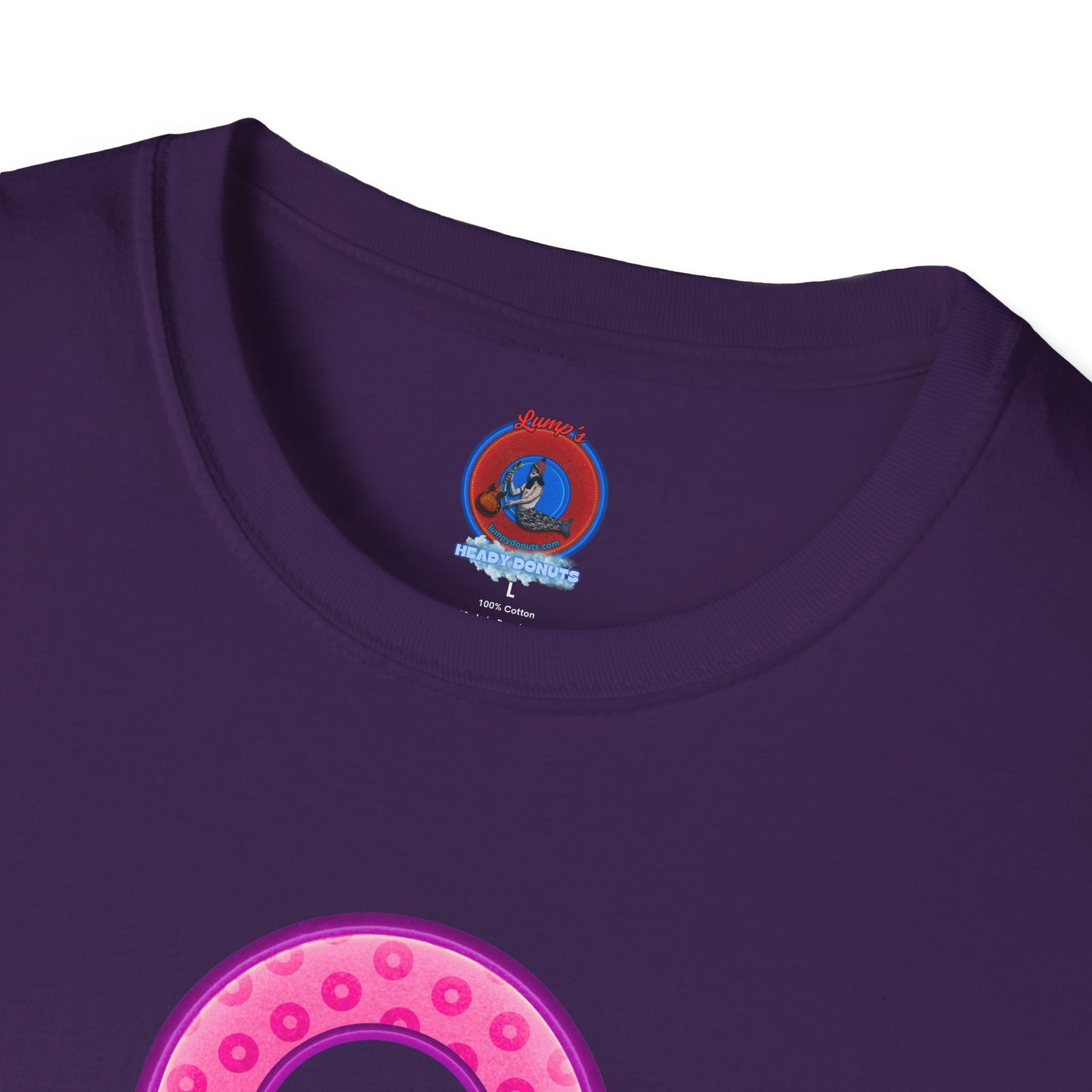 Plain Donuts/Unisex Soft-Style - "Plain Wide Mouthed Paradoxical Donuts" - pink/light purple donuts