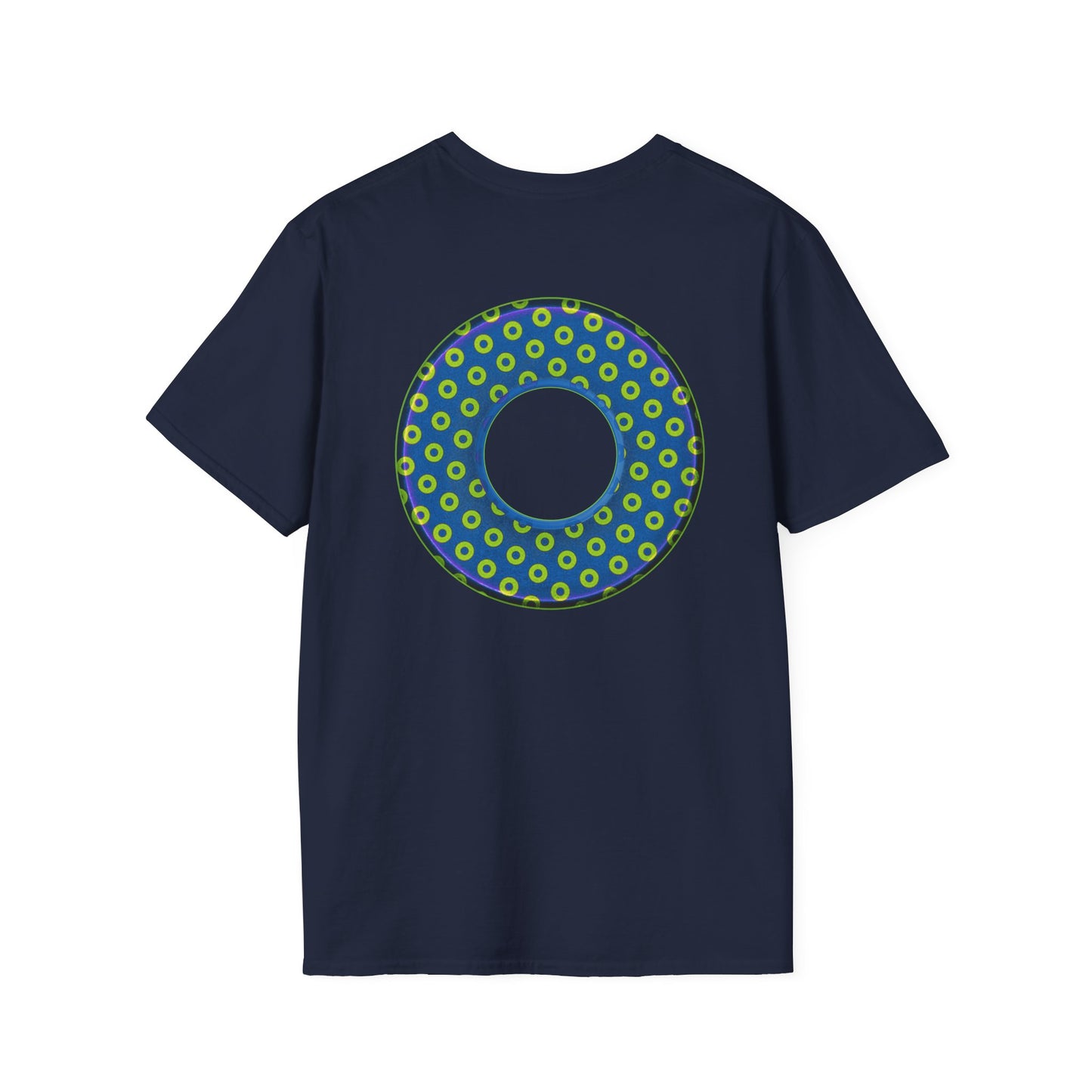 Plain Donuts/Unisex Soft-Style - "Plain Electric Paradoxical Donuts" - yellow/blue donuts