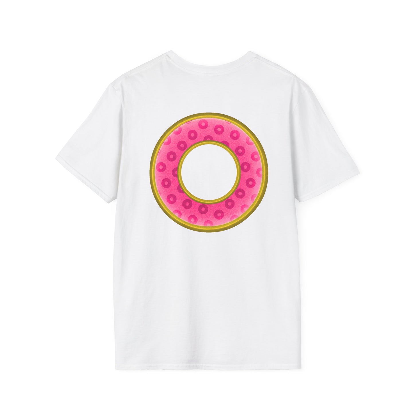 Plain Donuts/Unisex Soft-Style - "Plain Wide Mouthed Paradoxical Donuts" - pink/gold donuts